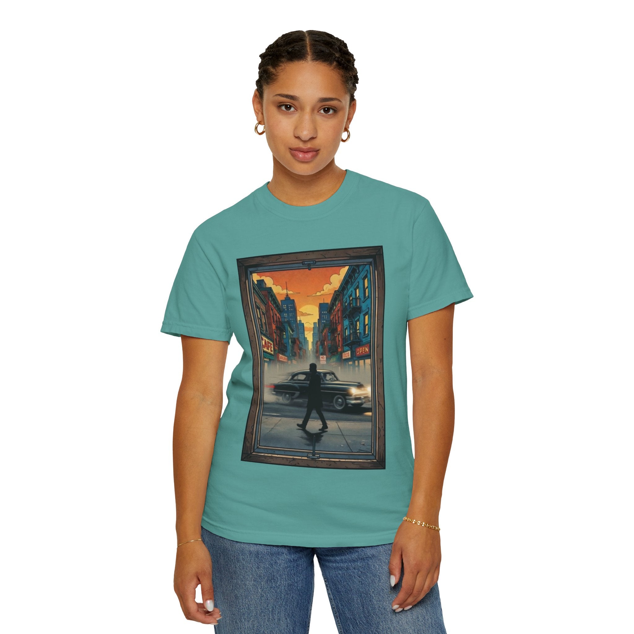 "Walking Alone" City Sidewalk Graphic Tee
