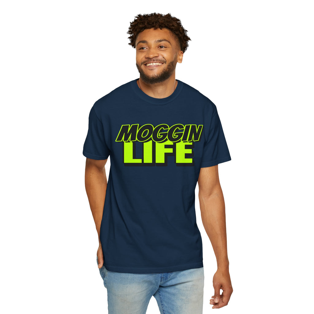 "Moggin Life" — Bold Neon Graphic Tee