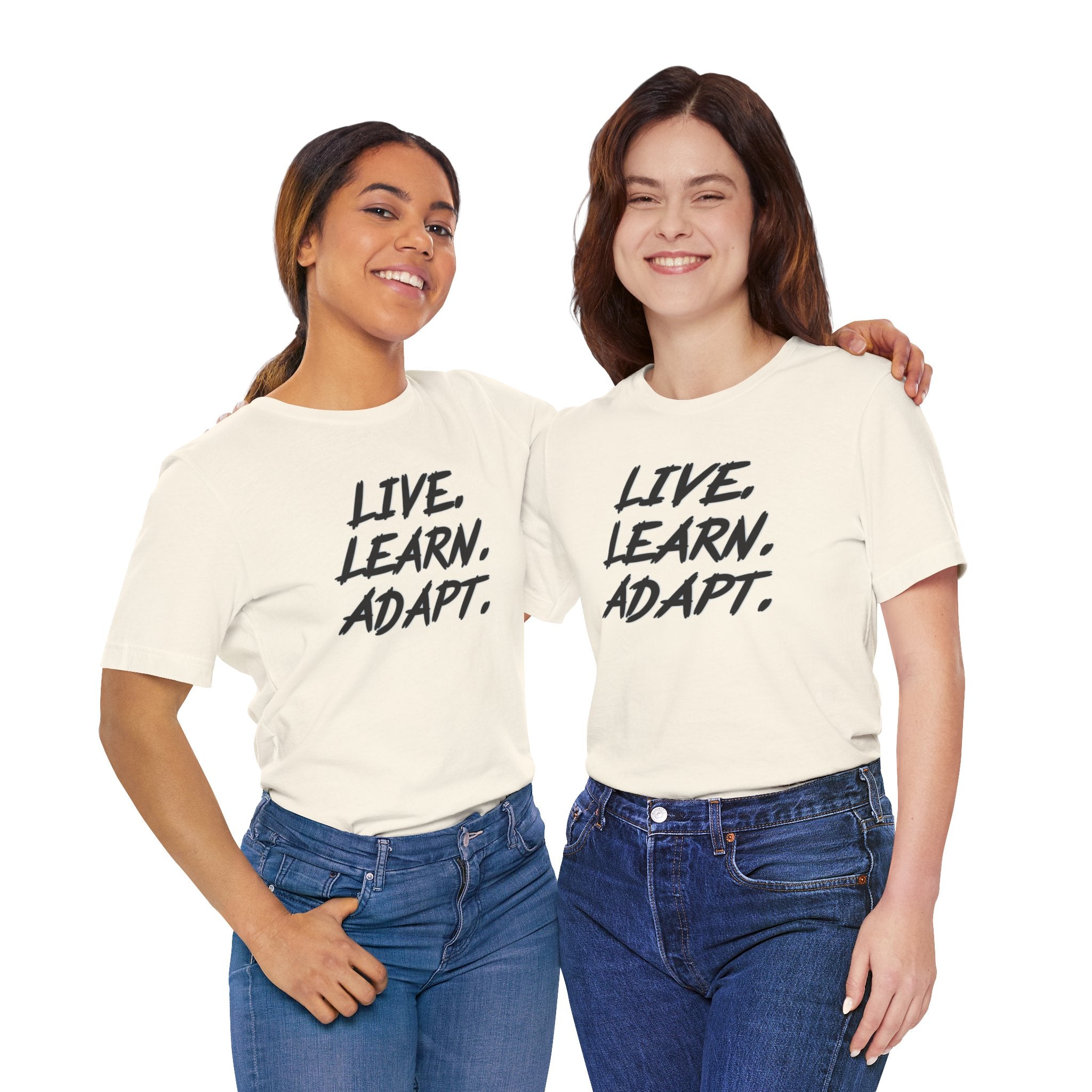 "Live. Learn. Adapt." Inspirational Motivational Graphic Tee