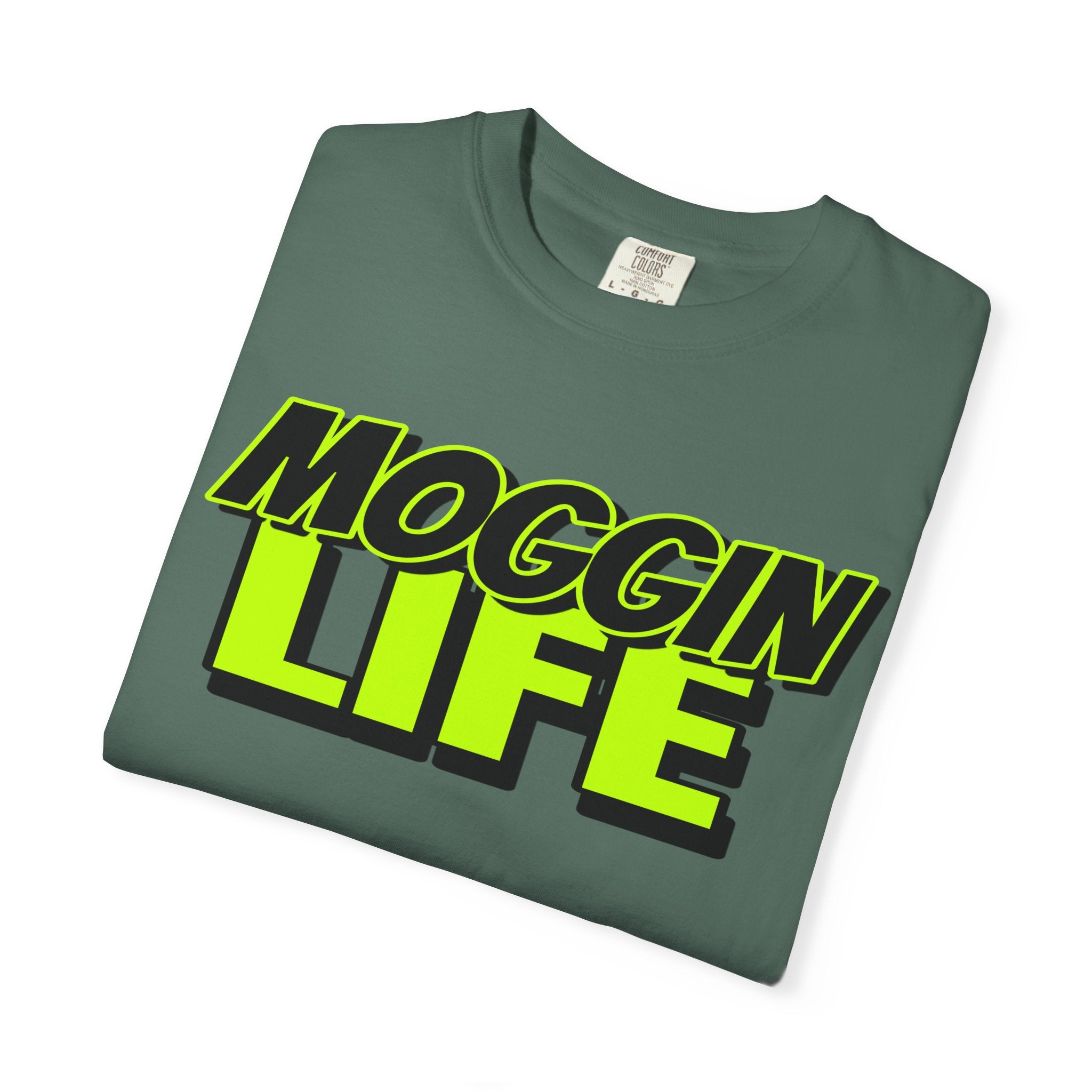"Moggin Life" — Bold Neon Graphic Tee