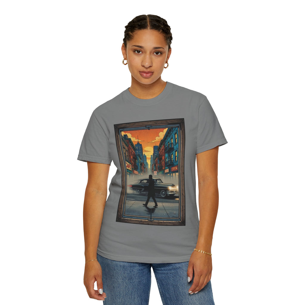 "Walking Alone" City Sidewalk Graphic Tee