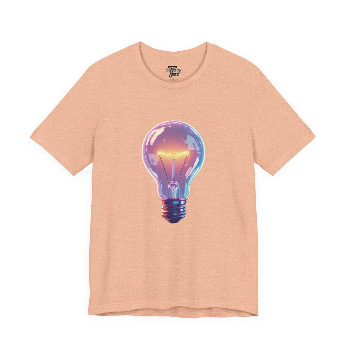 "Bright Ideas" Retro Neon Light Bulb Graphic Tee
