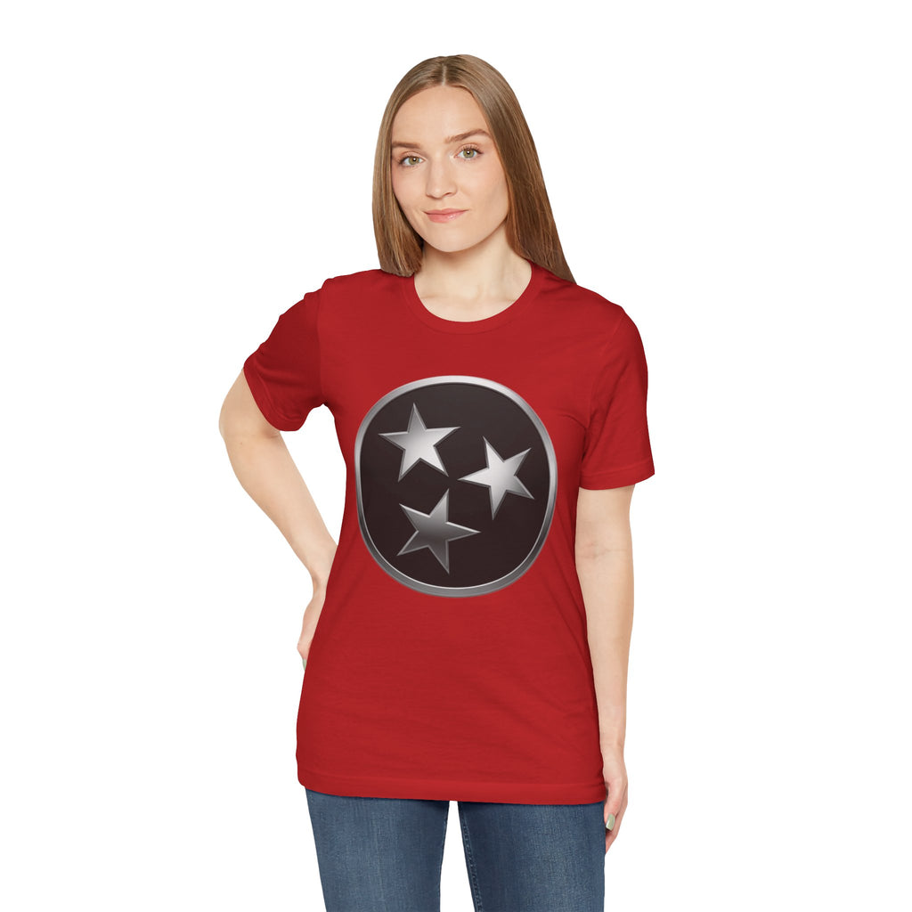 "Tennessee Pride" Metallic Black State Emblem Graphic Tee