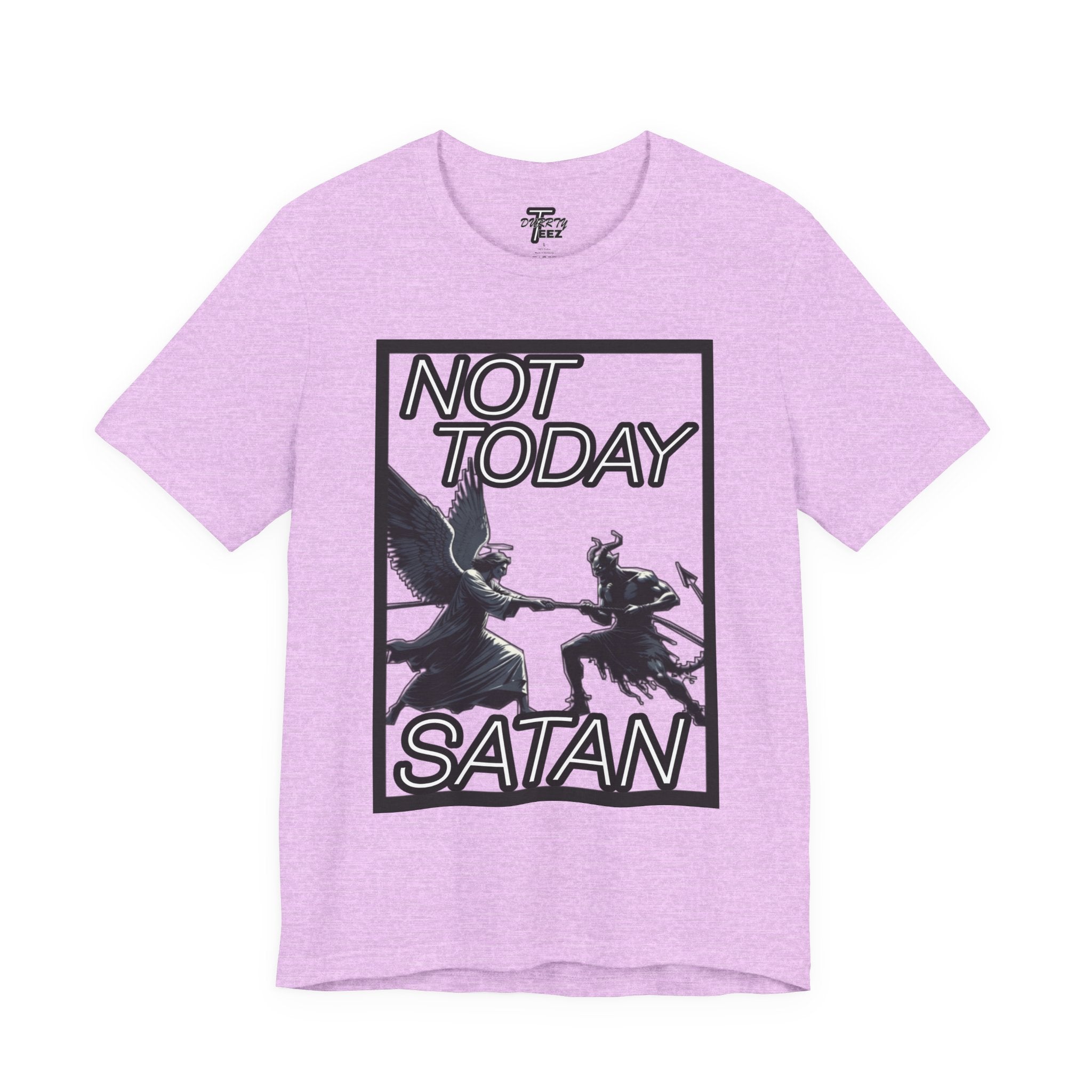 "Not Today Satan" Angel vs Demon Tug Of War Graphic Tee
