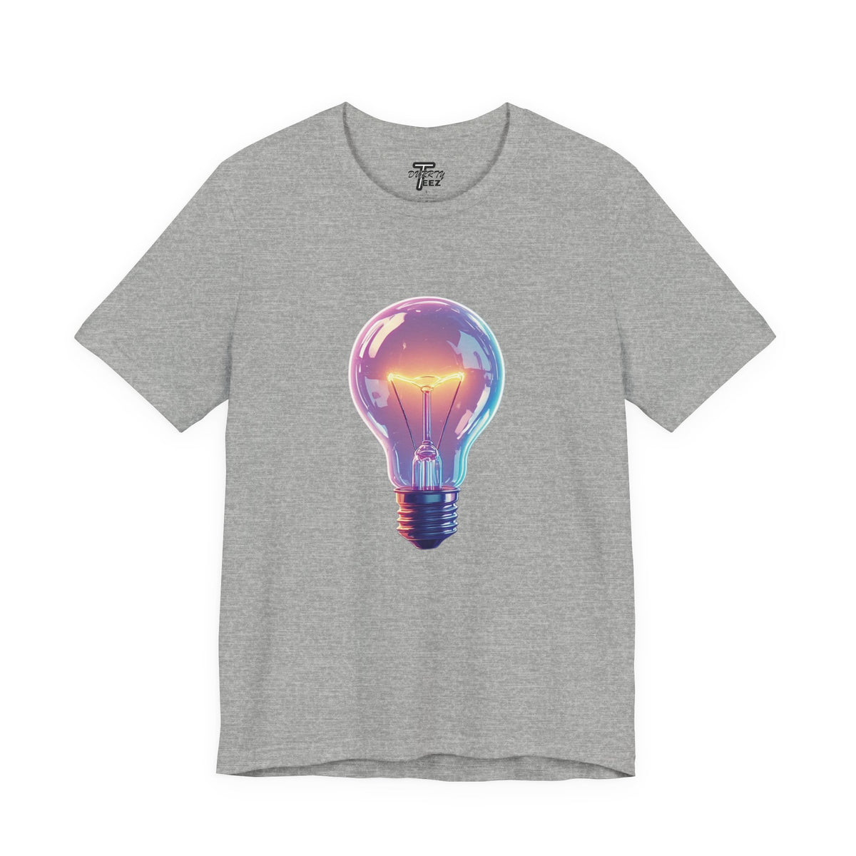 "Bright Ideas" Retro Neon Light Bulb Graphic Tee