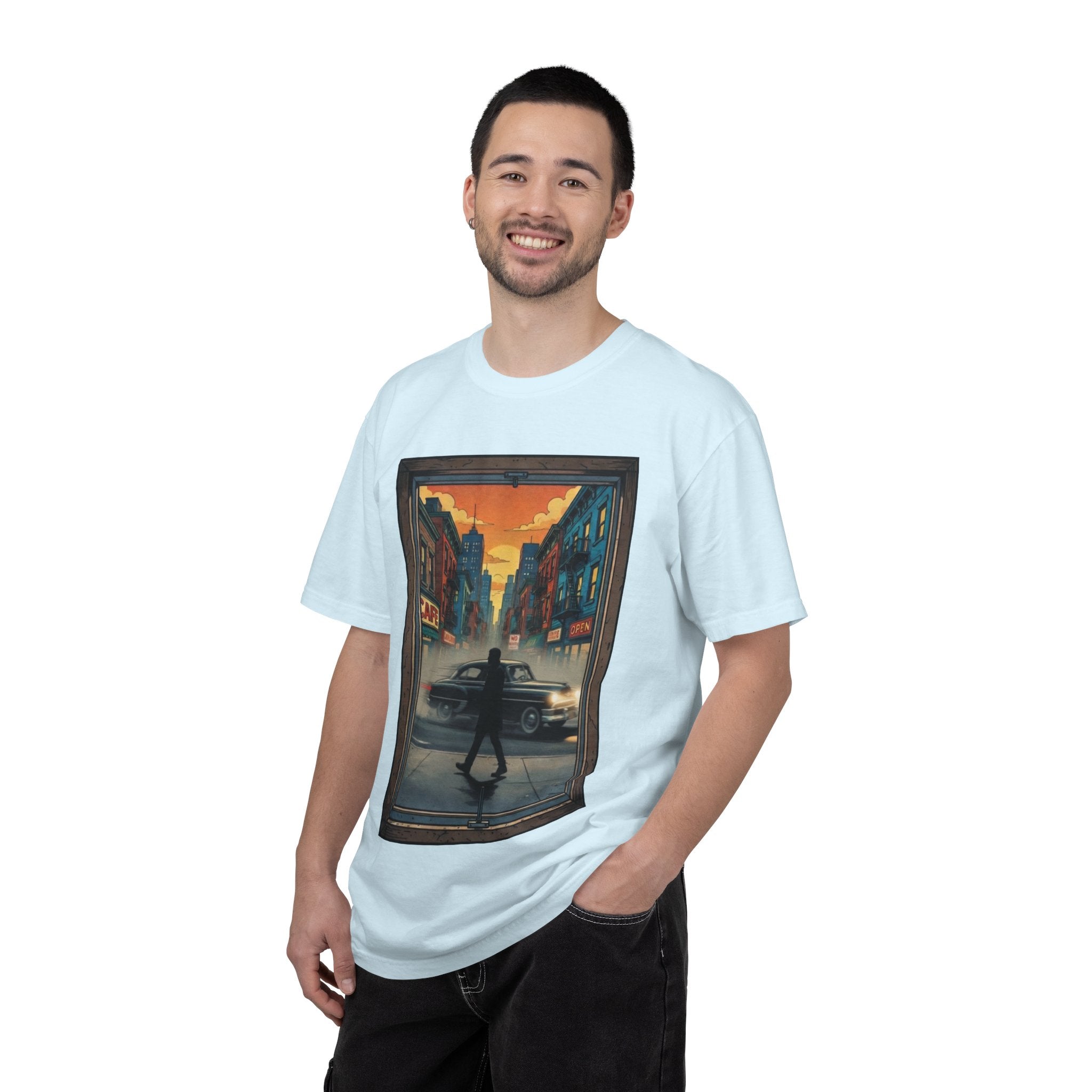 "Walking Alone" City Sidewalk Graphic Tee