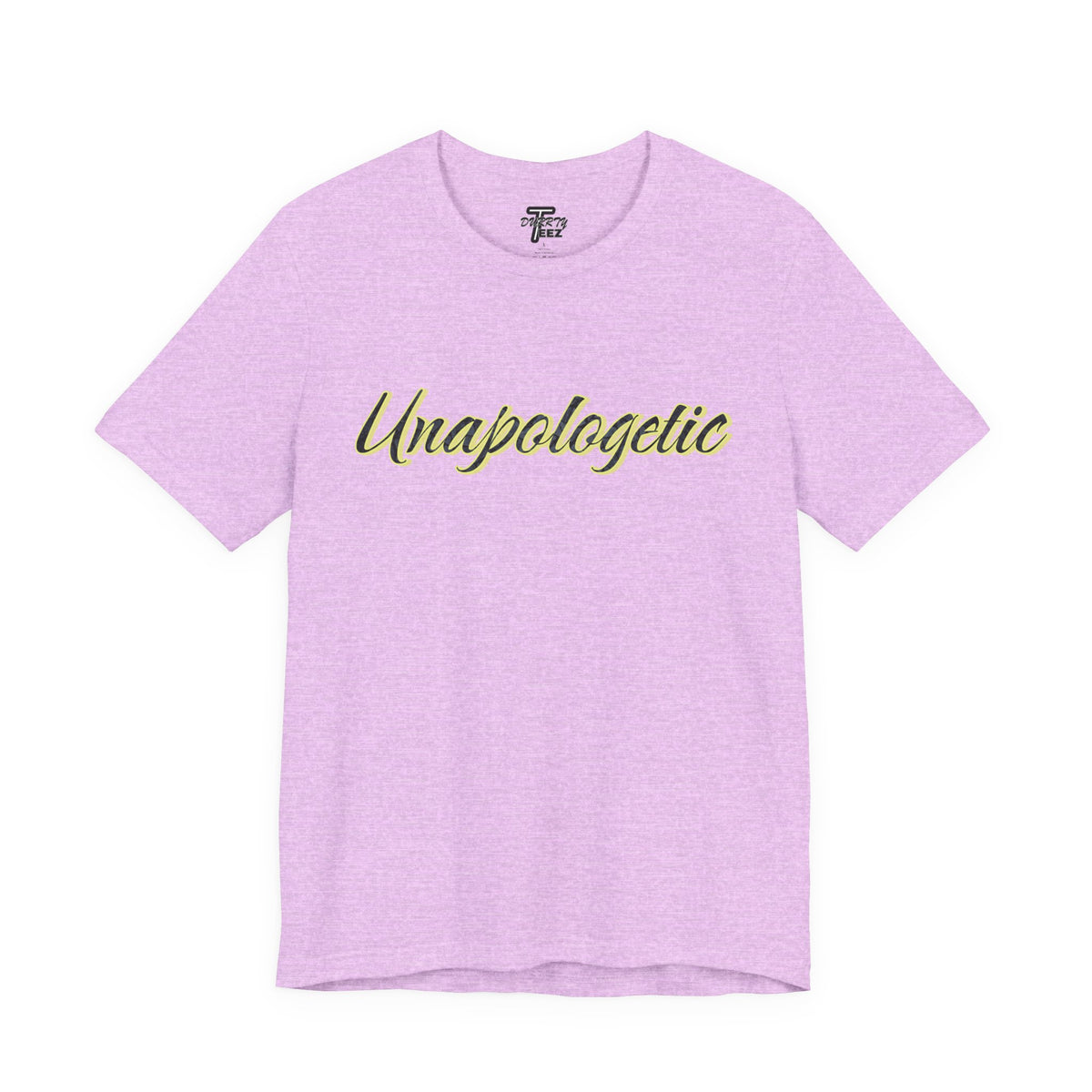 "Unapologetic" Bold Gold Lettering Graphic Tee
