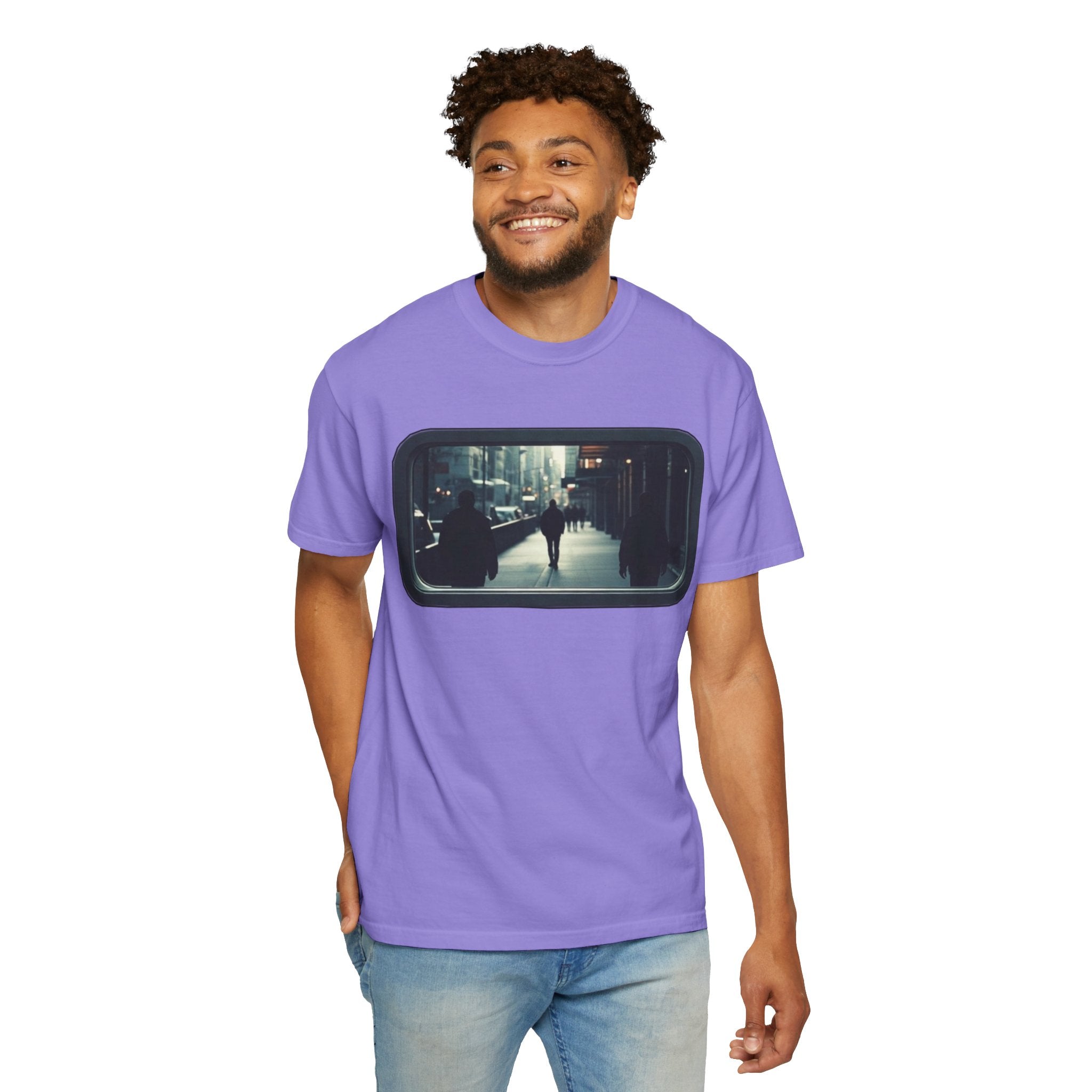 "Outside My Window" Urban Night Commuter Graphic Tee