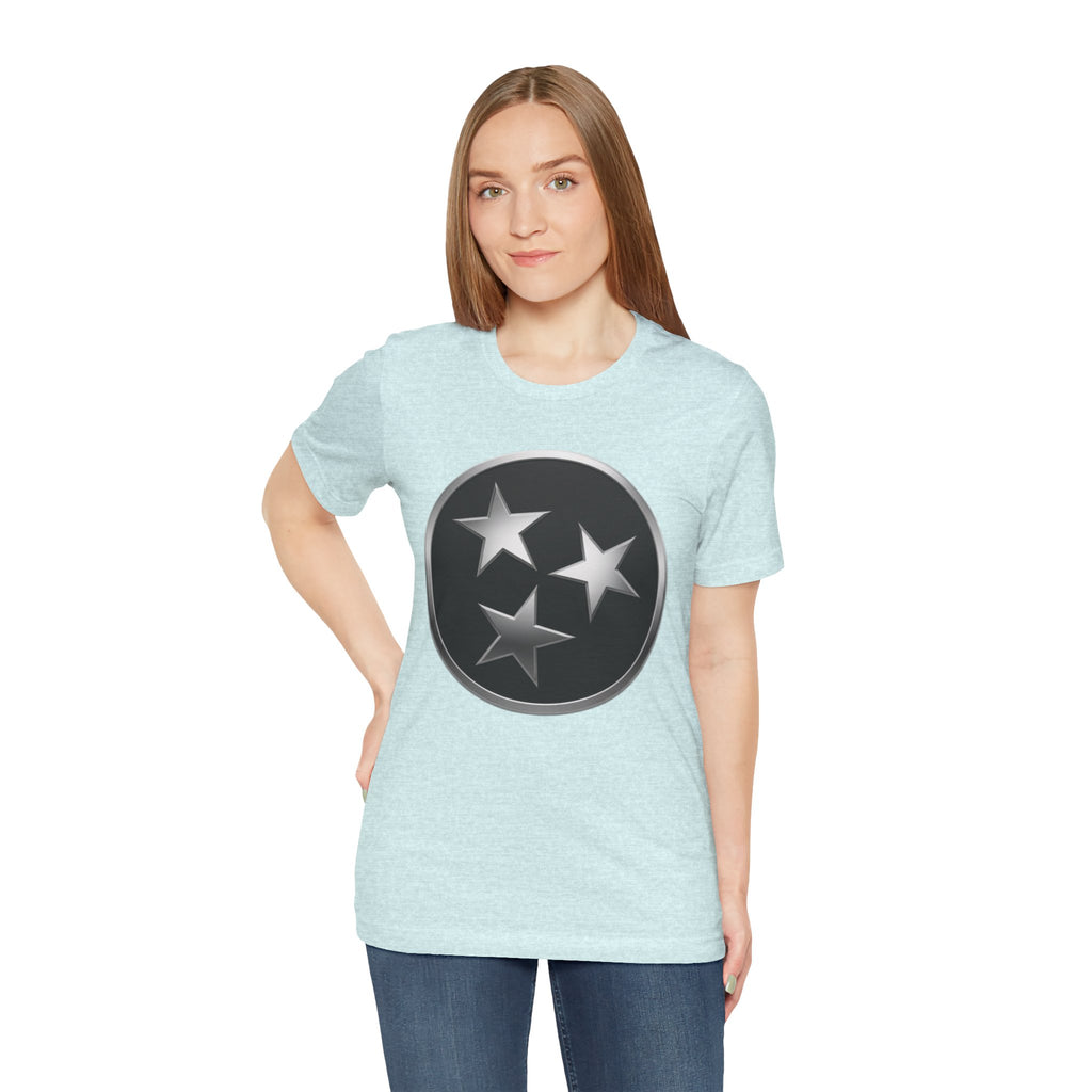 "Tennessee Pride" Metallic Black State Emblem Graphic Tee