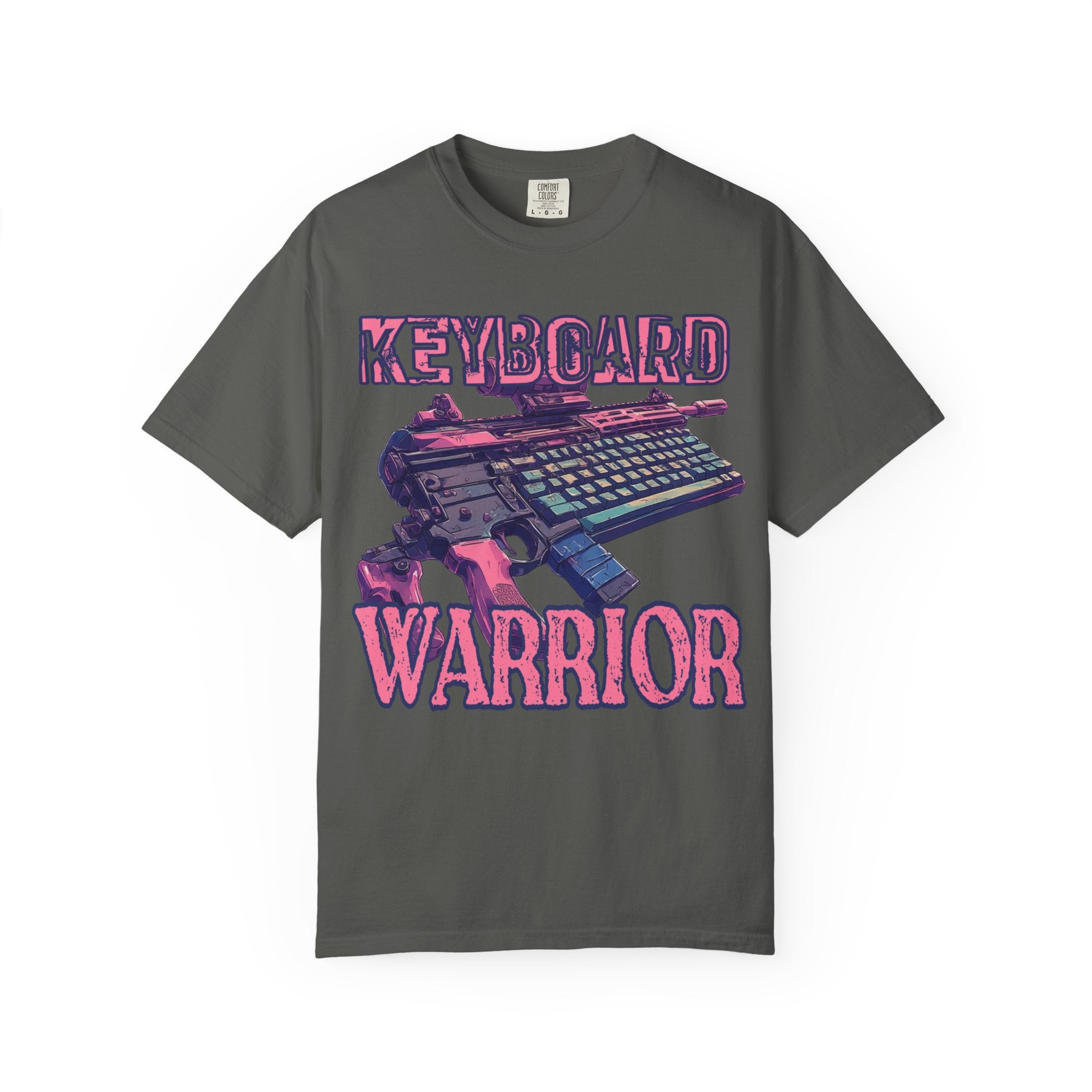 "Keyboard Warrior" Pink Graphic Tee