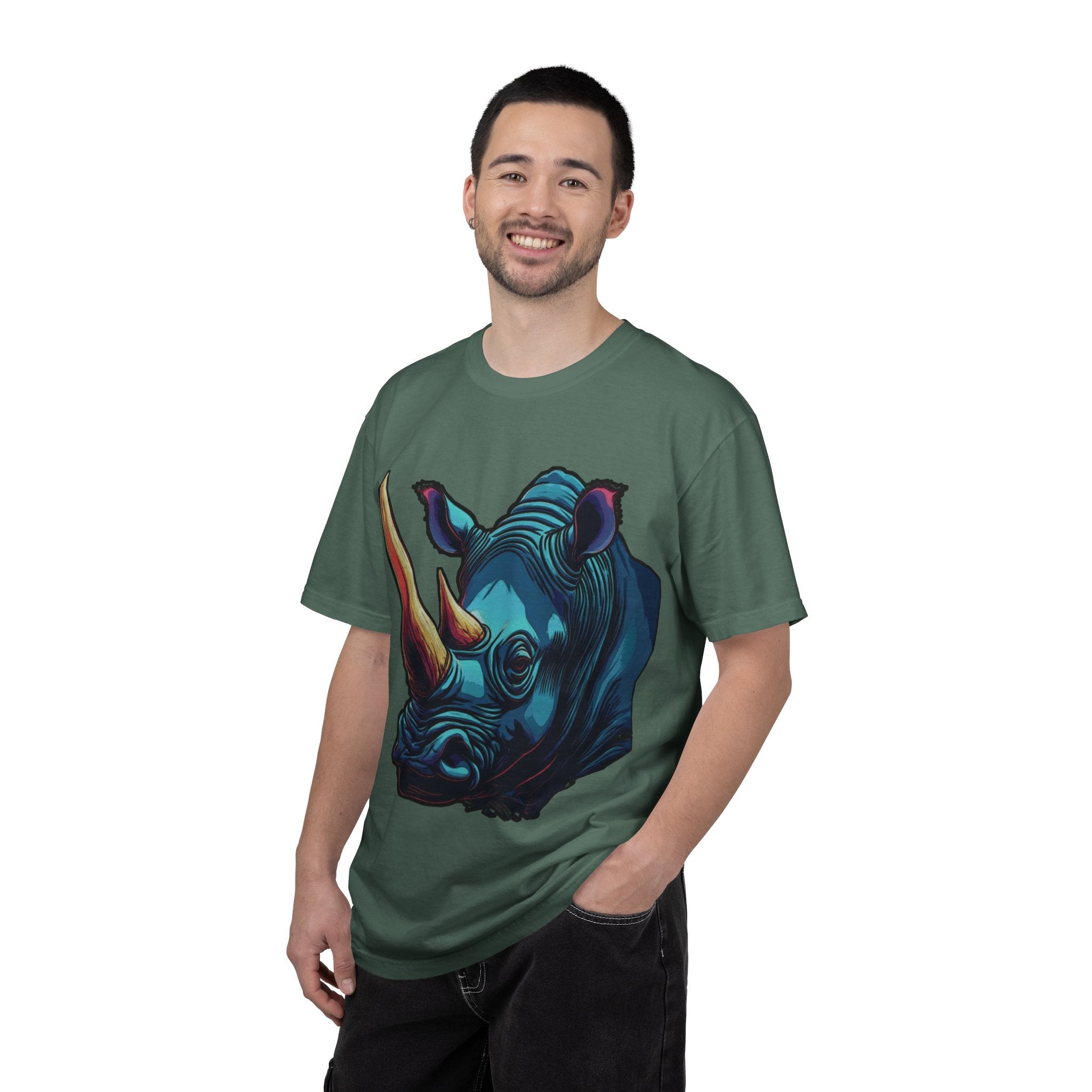 "Rhino Head" Graphic T-Shirt — Bold Animal