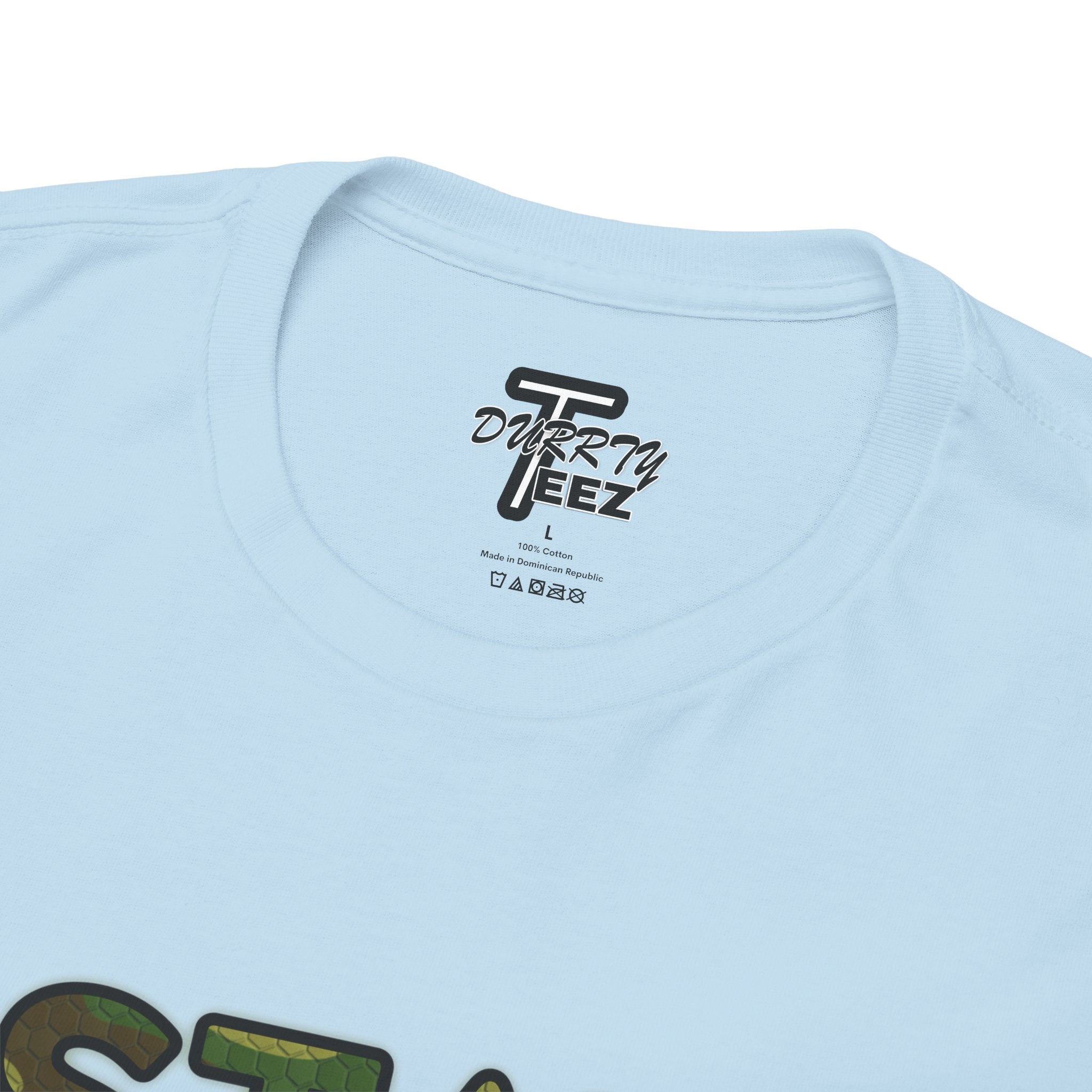 "Stay Based!" Green Camo Graphic Tee