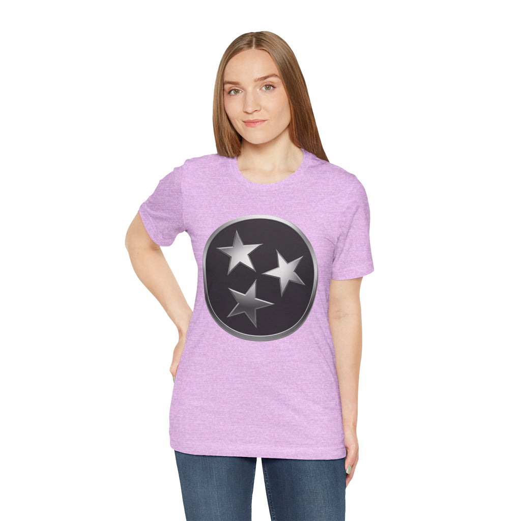 "Tennessee Pride" Metallic Black State Emblem Graphic Tee