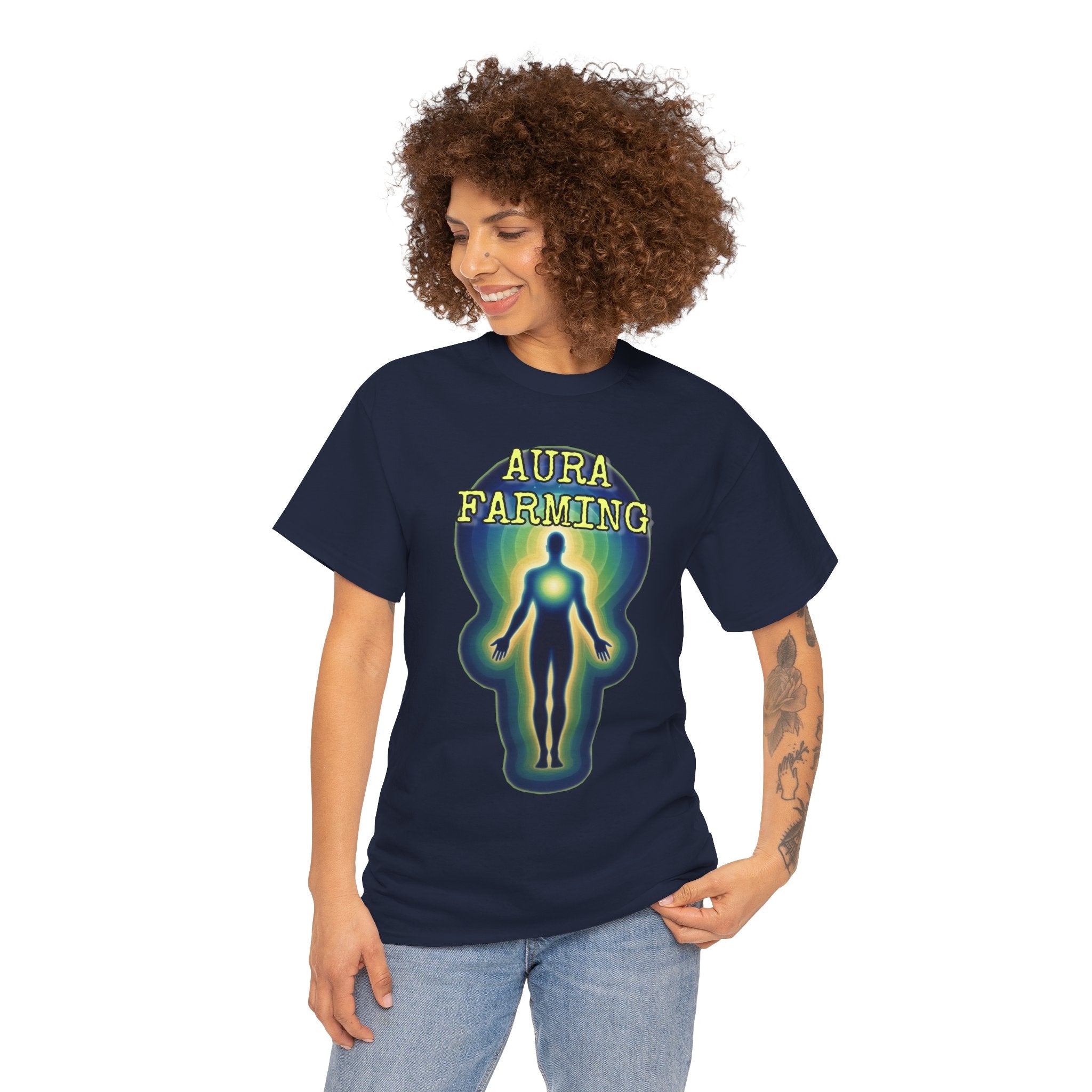 "Aura Farming" — Spiritual Energy Graphic Tee