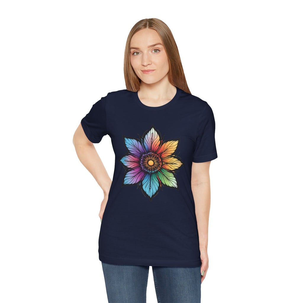 "Flower Power" Rainbow Colorful Graphic Tee