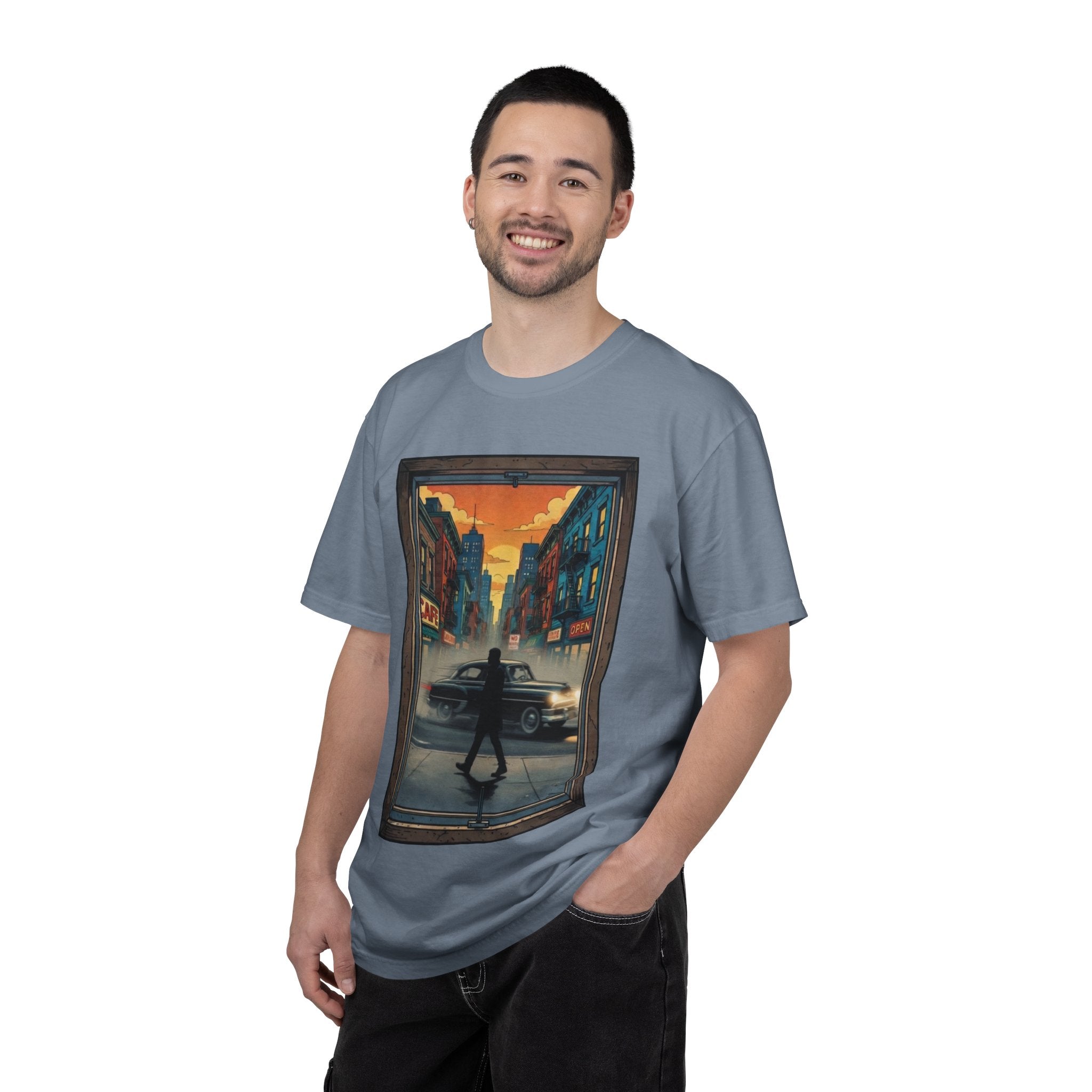 "Walking Alone" City Sidewalk Graphic Tee