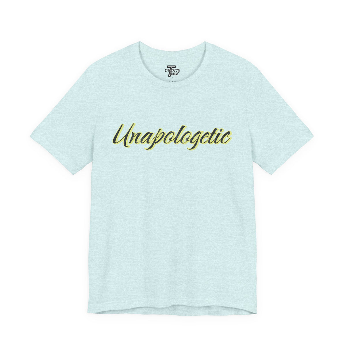"Unapologetic" Bold Gold Lettering Graphic Tee