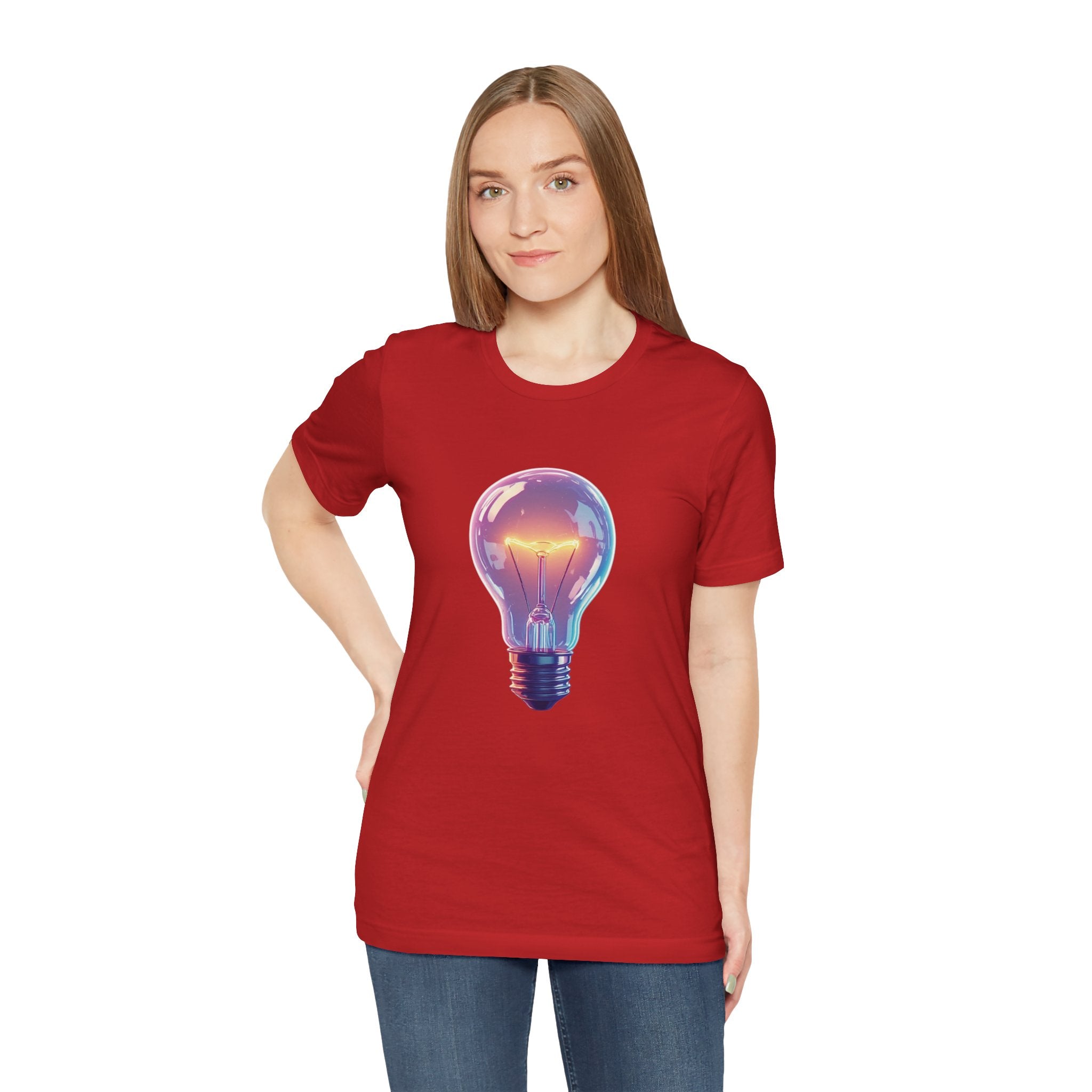 "Bright Ideas" Retro Neon Light Bulb Graphic Tee