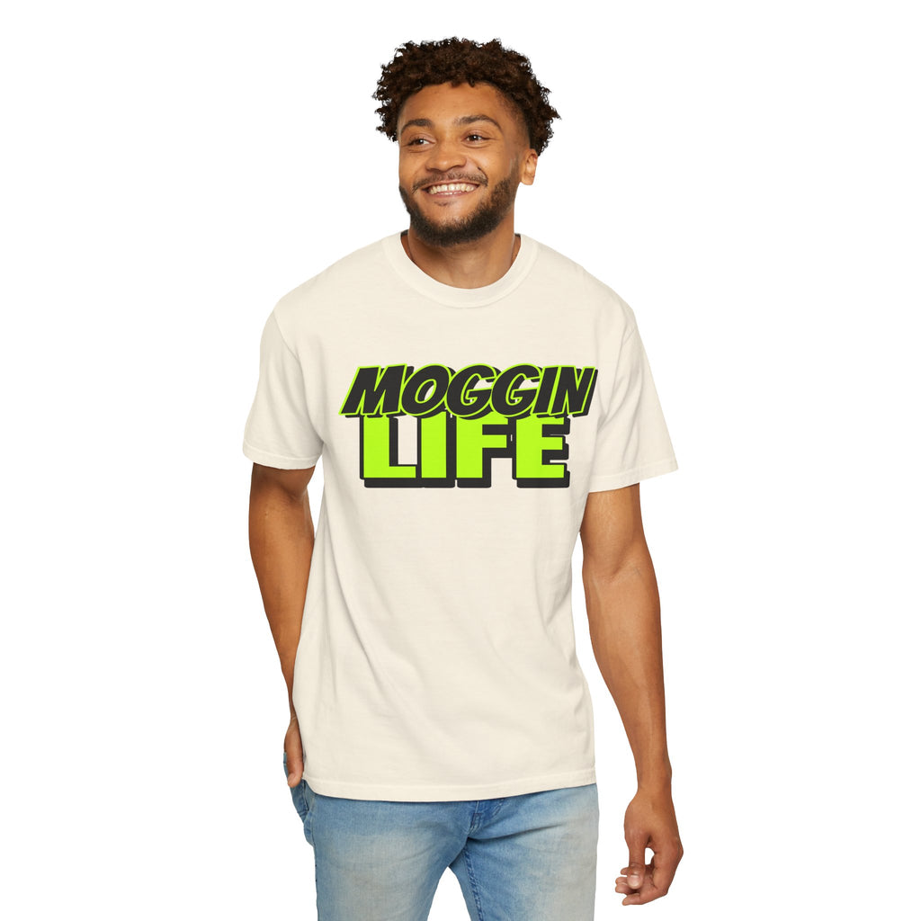 "Moggin Life" — Bold Neon Graphic Tee