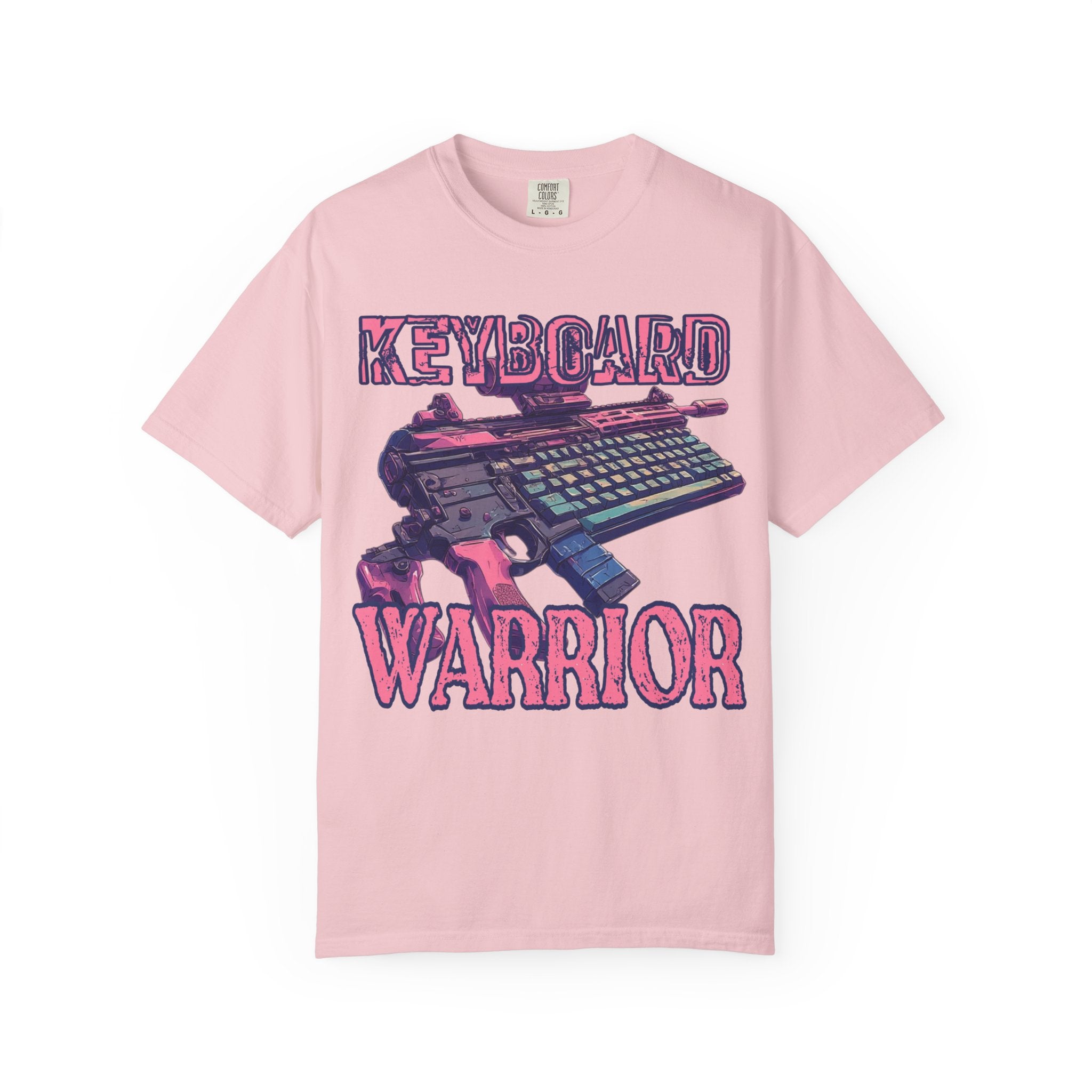"Keyboard Warrior" Pink Graphic Tee
