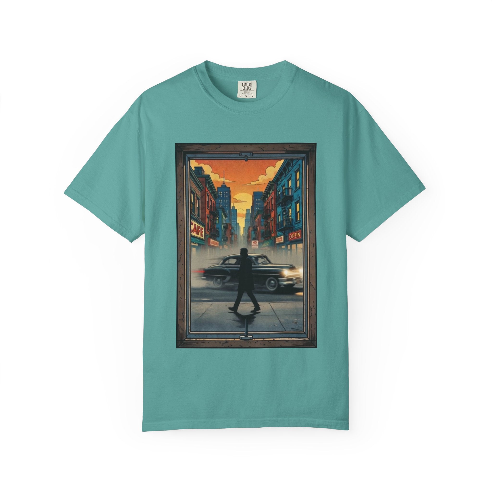 "Walking Alone" City Sidewalk Graphic Tee