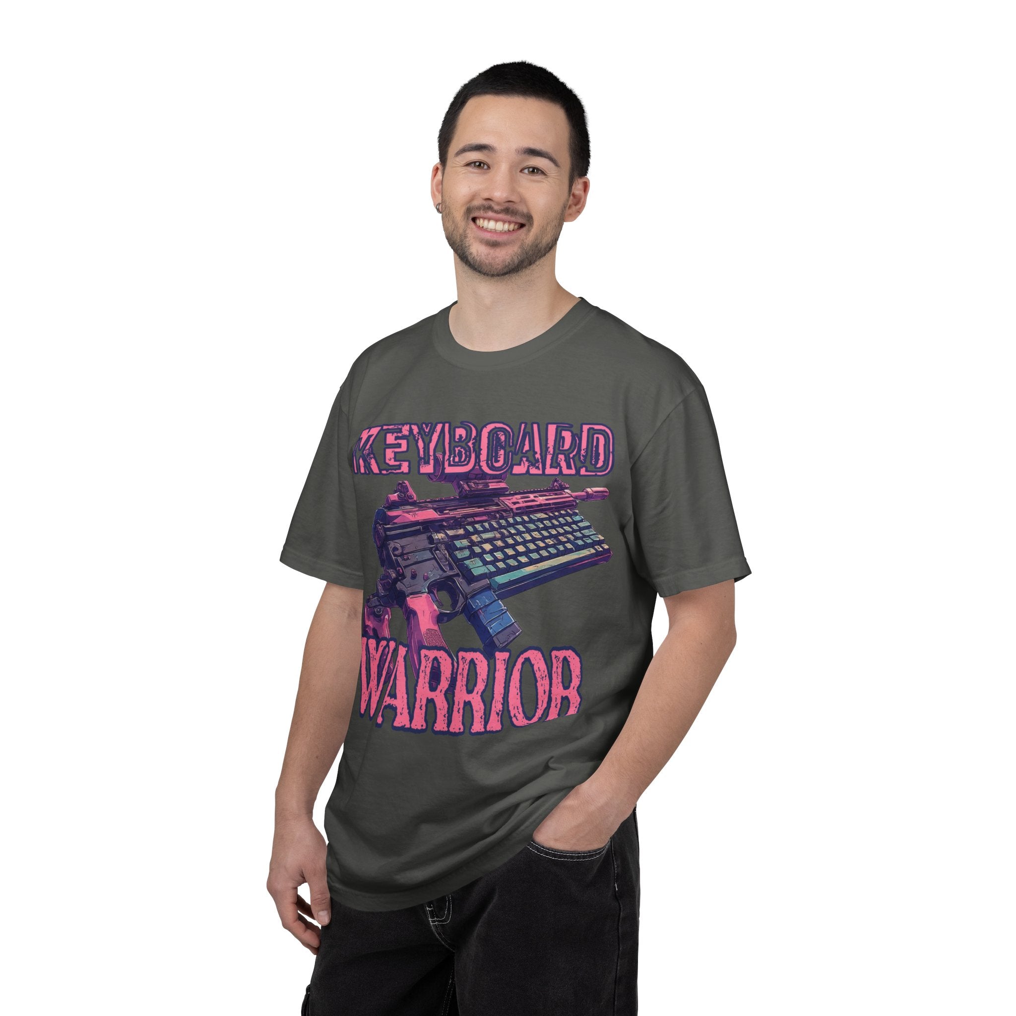 "Keyboard Warrior" Pink Graphic Tee