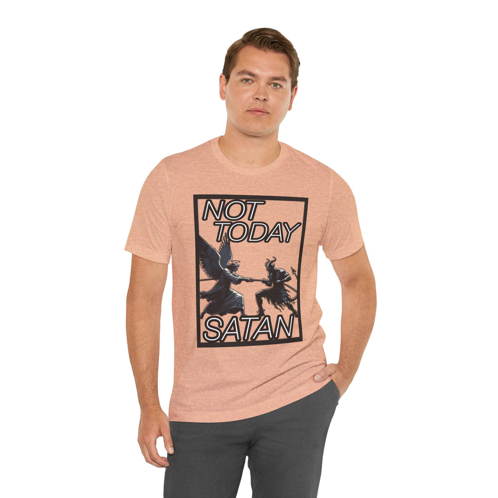 "Not Today Satan" Angel vs Demon Tug Of War Graphic Tee