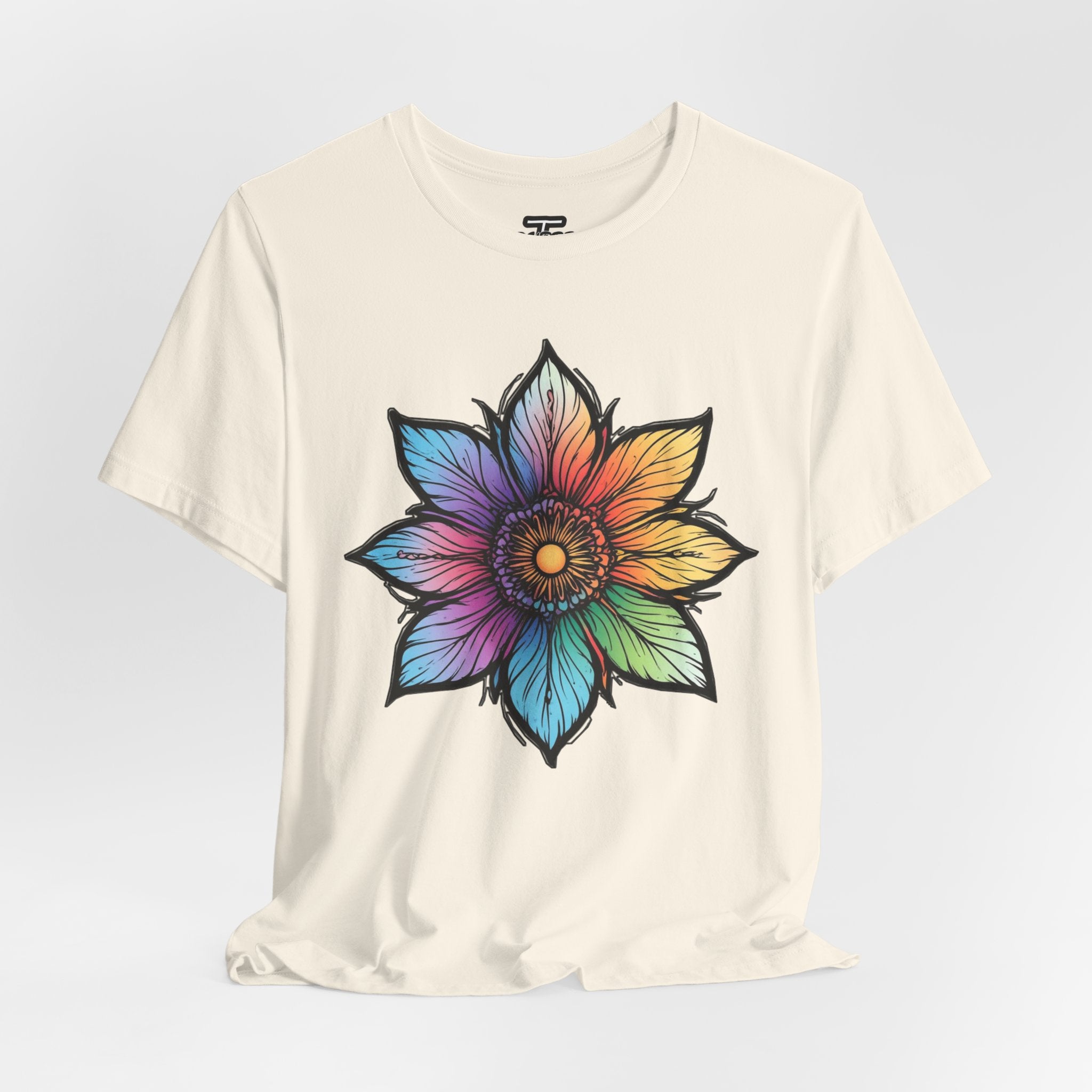 "Flower Power" Rainbow Colorful Graphic Tee