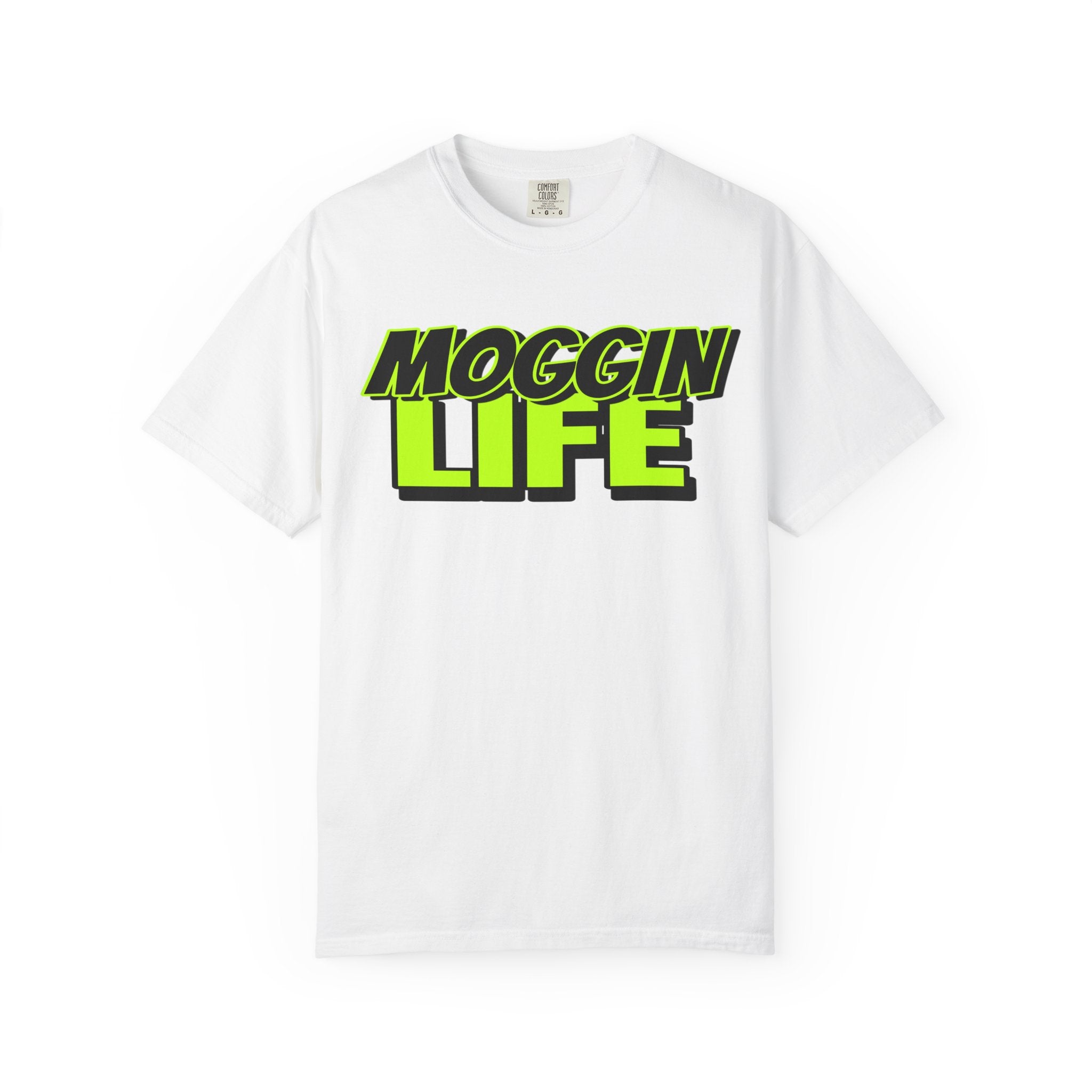"Moggin Life" — Bold Neon Graphic Tee