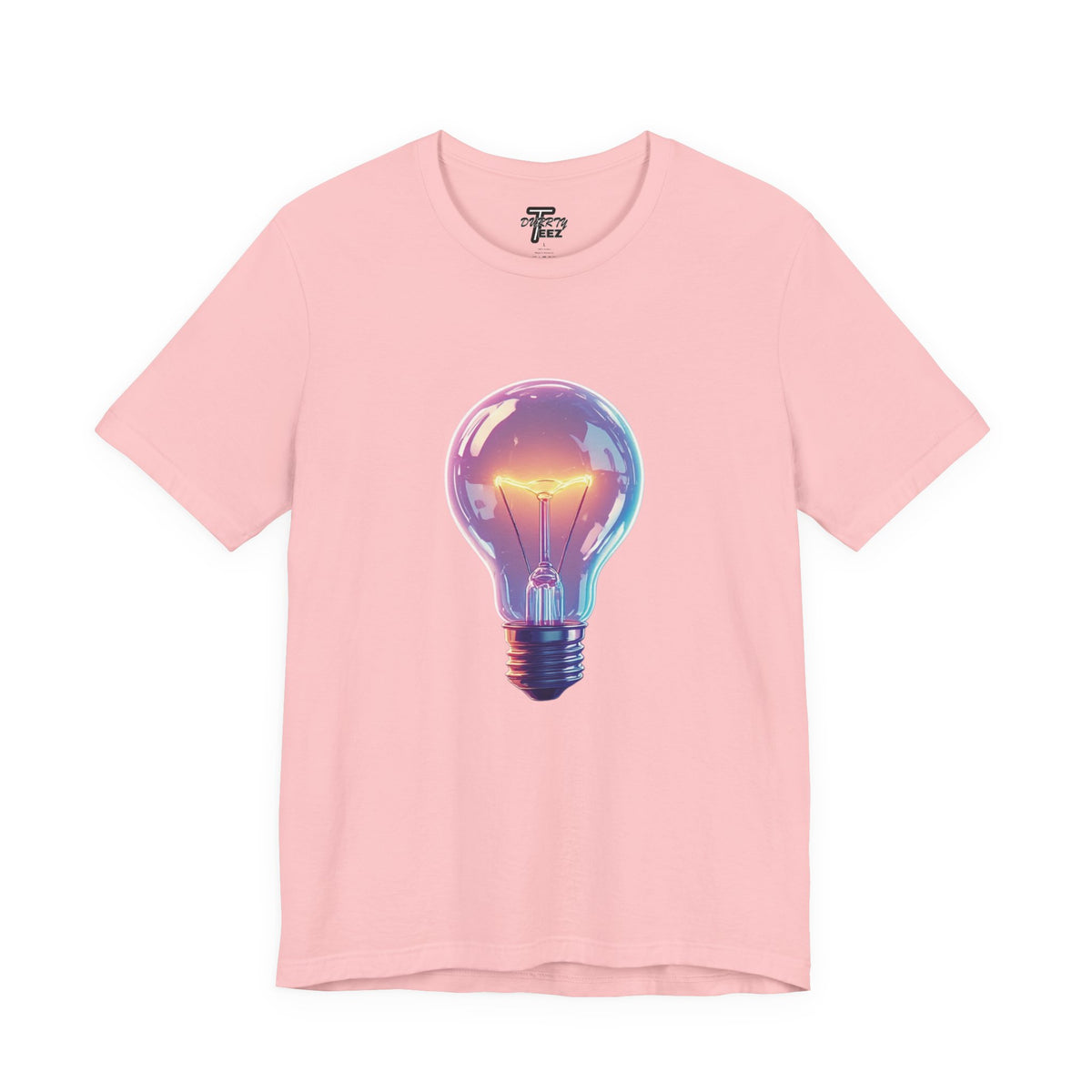 "Bright Ideas" Retro Neon Light Bulb Graphic Tee