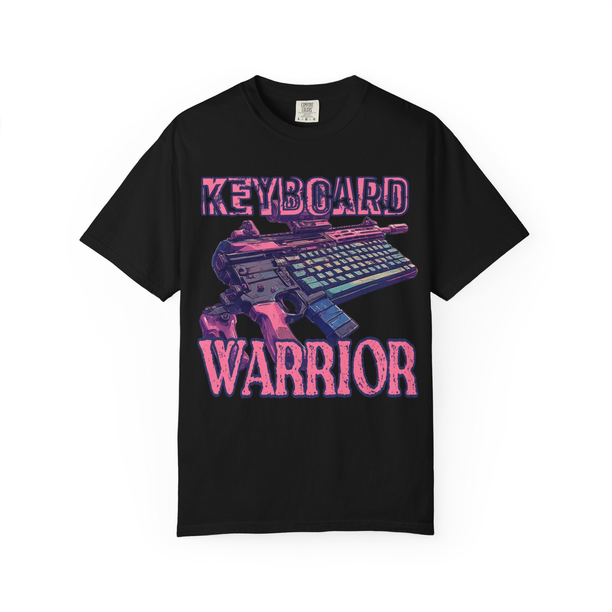 "Keyboard Warrior" Pink Graphic Tee
