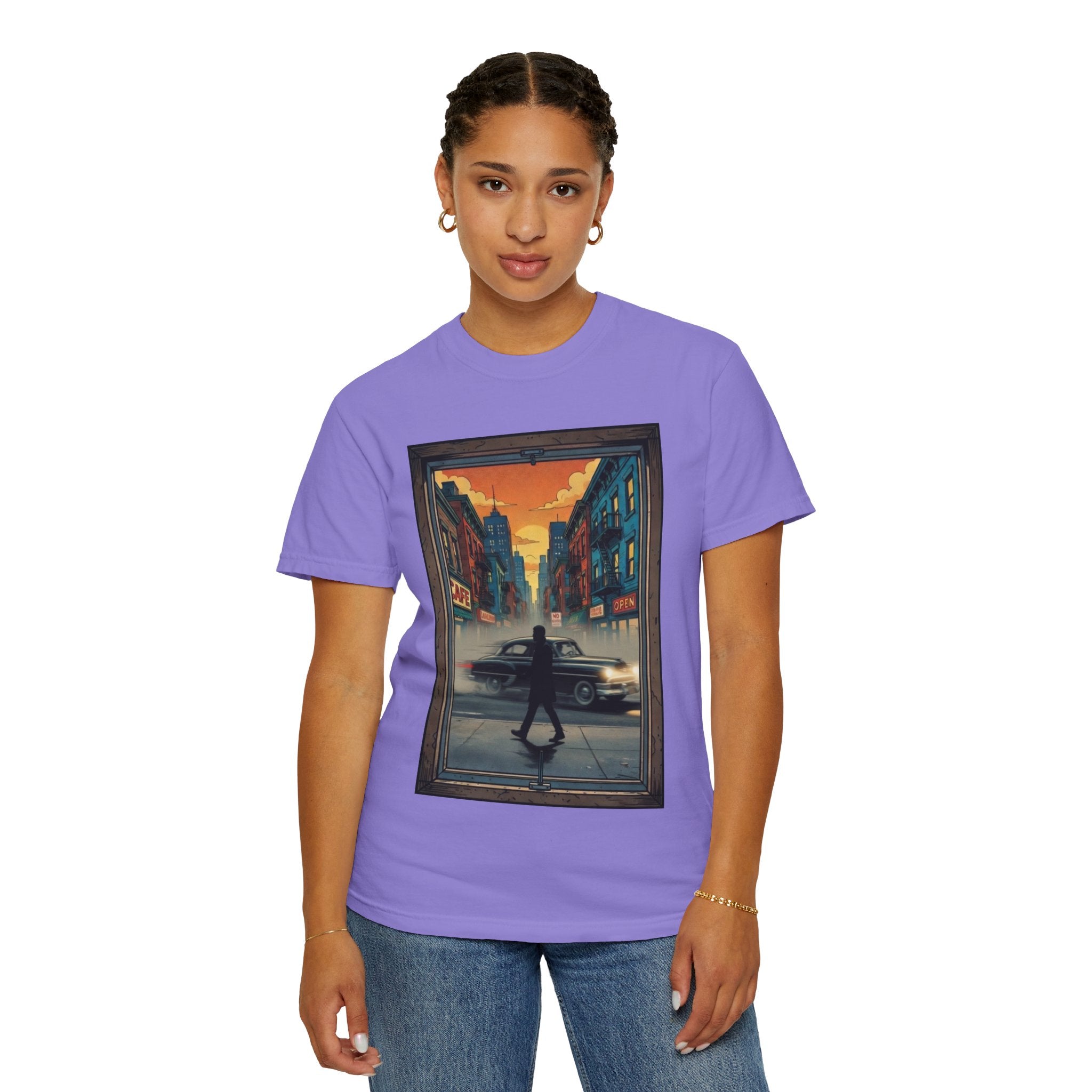 "Walking Alone" City Sidewalk Graphic Tee
