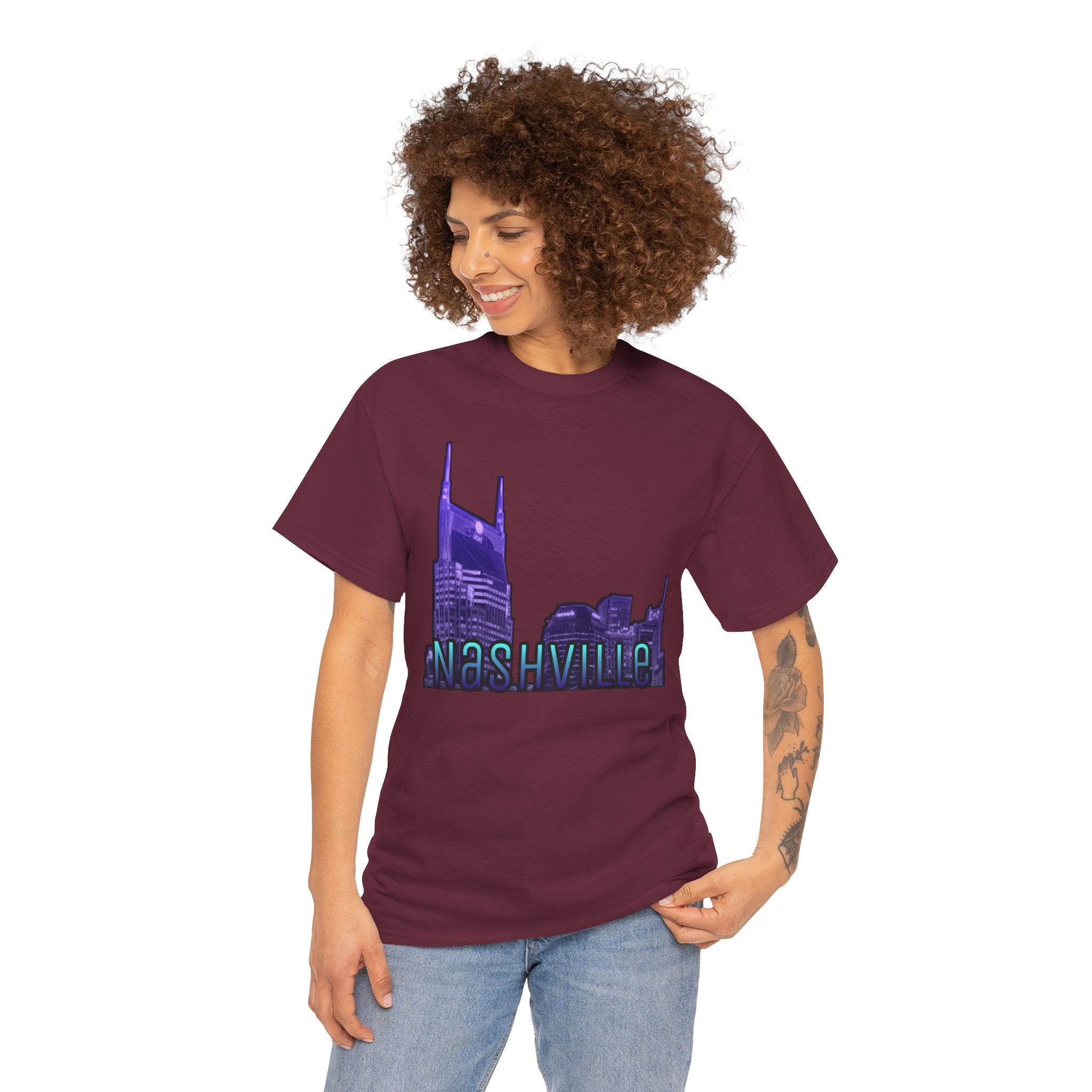 "Nashville Skyline" - Nashville Tennessee Graphic Tee