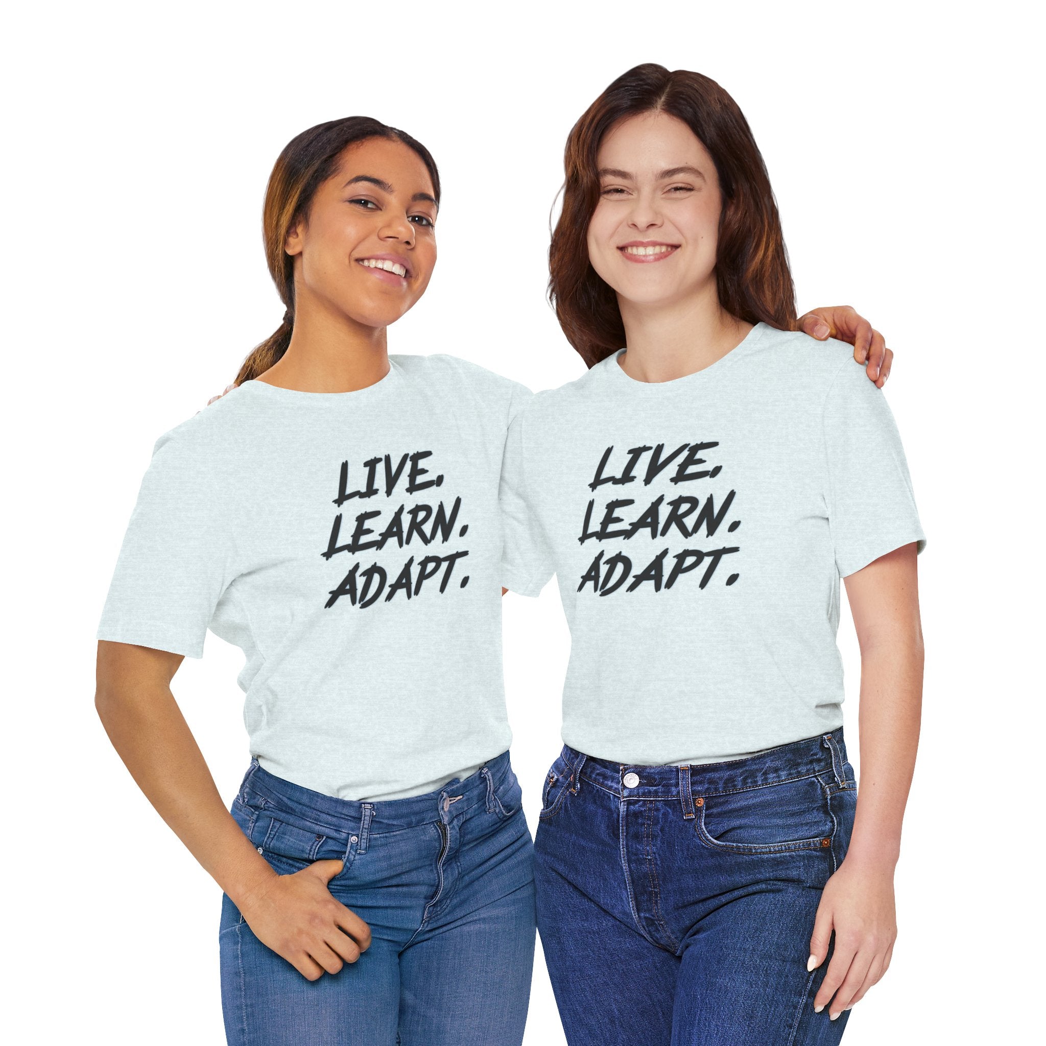 "Live. Learn. Adapt." Inspirational Motivational Graphic Tee