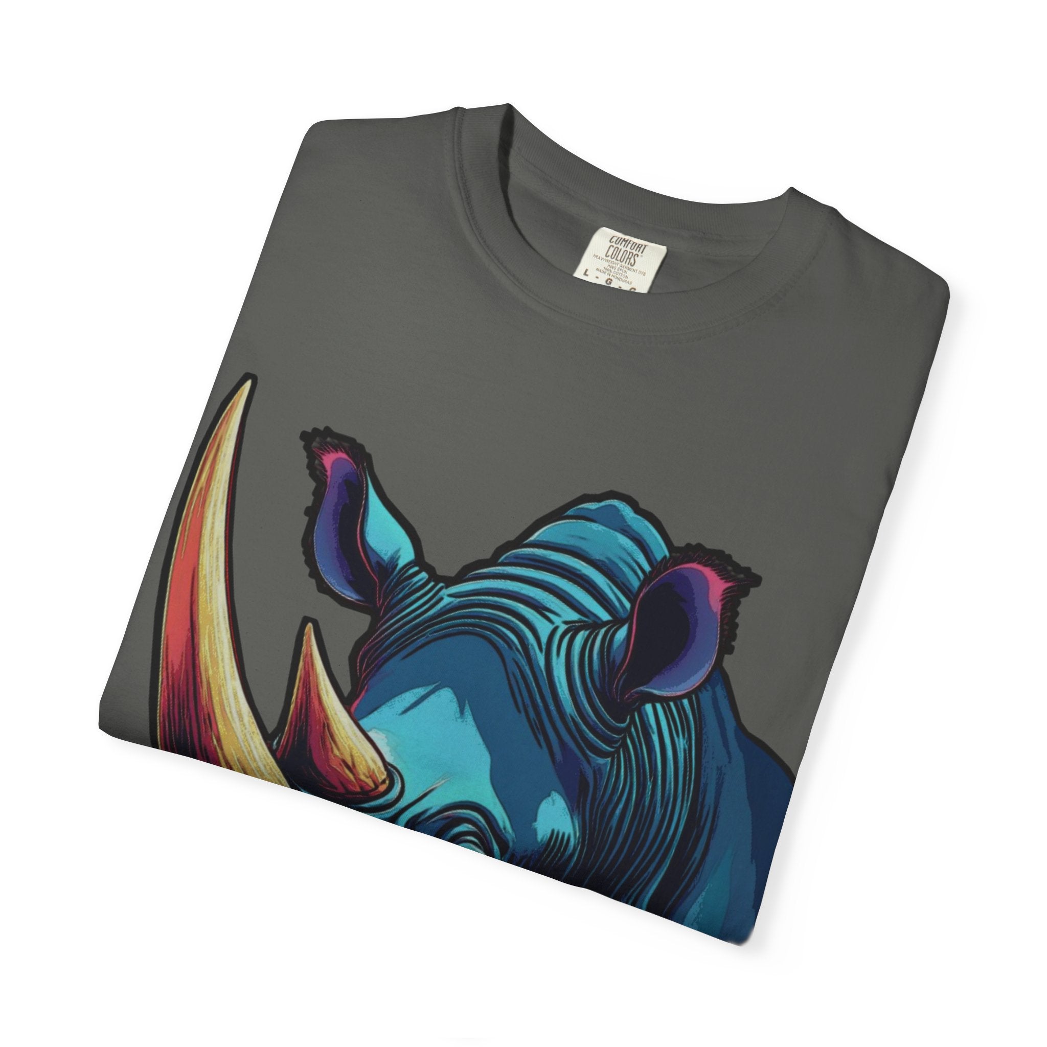 "Rhino Head" Graphic T-Shirt — Bold Animal