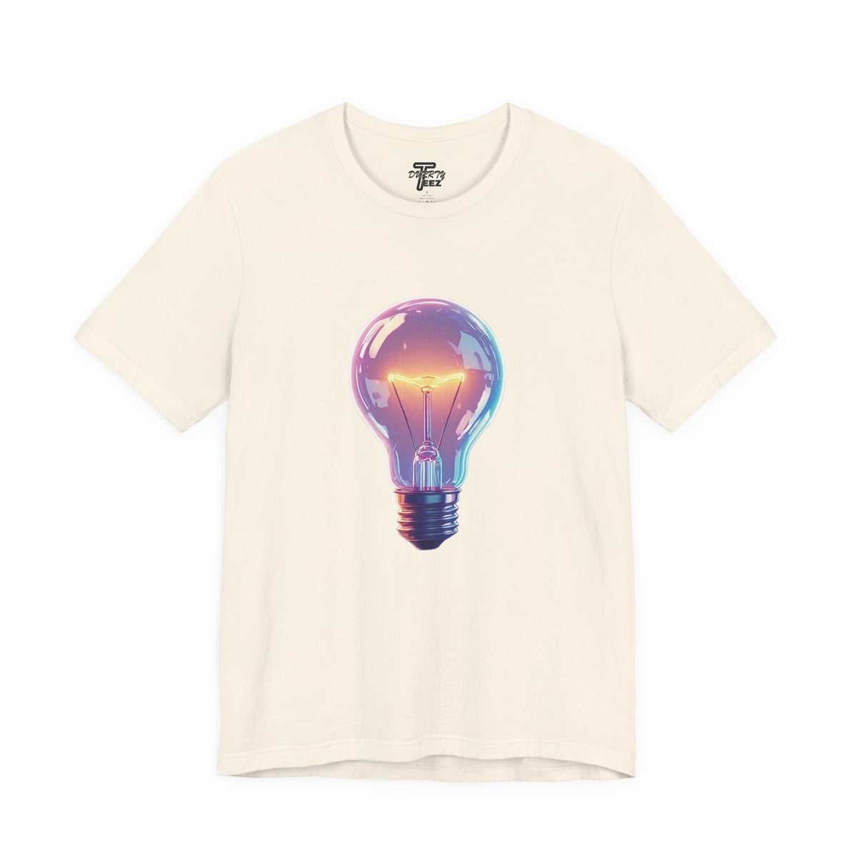 "Bright Ideas" Retro Neon Light Bulb Graphic Tee