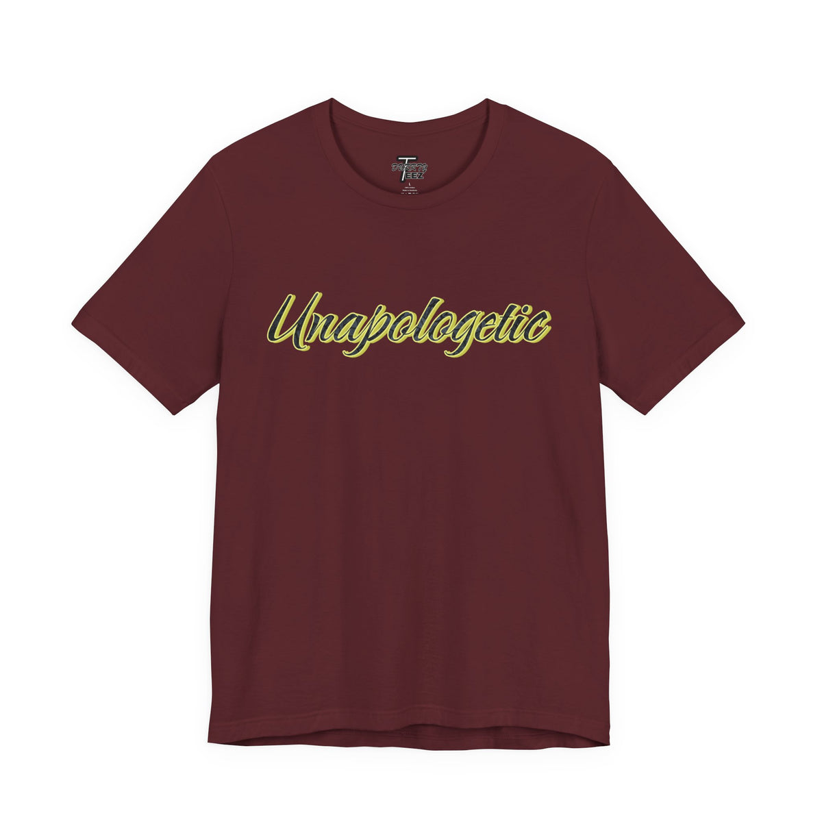 "Unapologetic" Bold Gold Lettering Graphic Tee