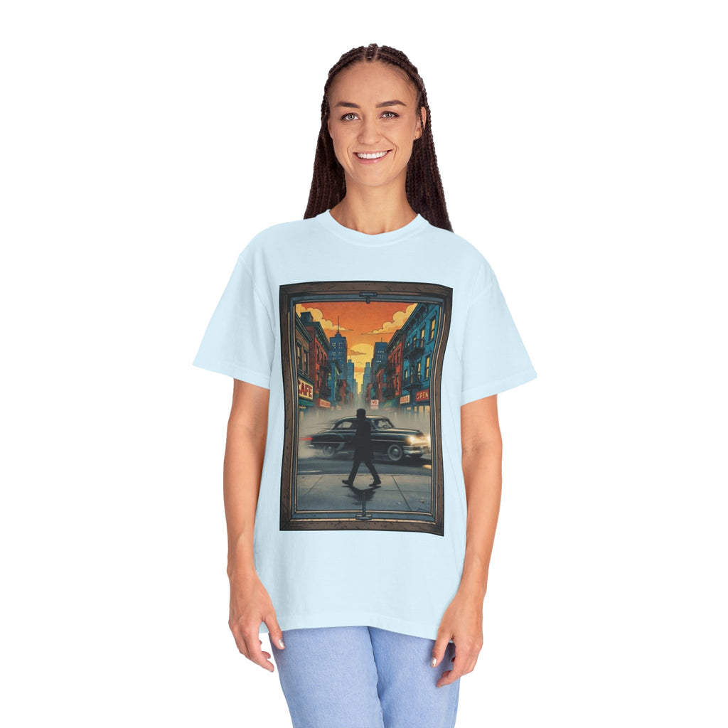 "Walking Alone" City Sidewalk Graphic Tee