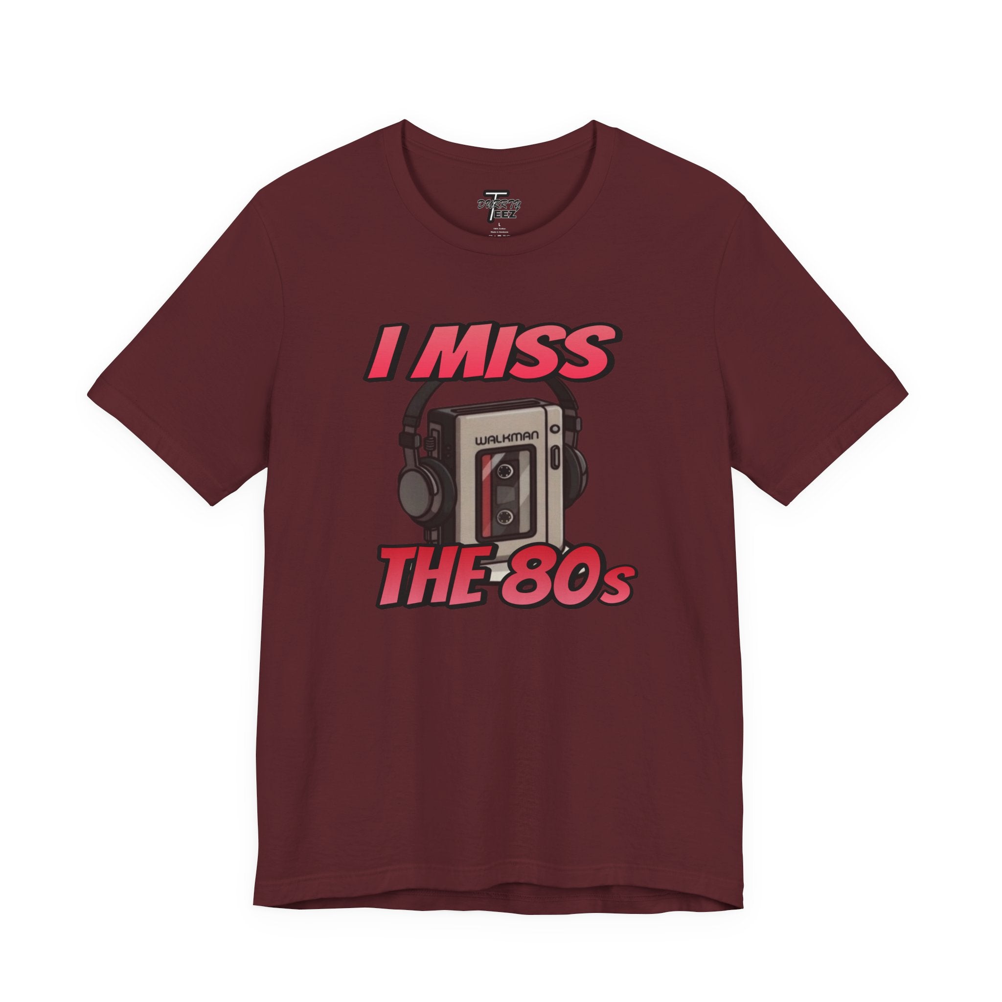 "I Miss the 80s" Retro Walkman Nostalgia Graphic Tee