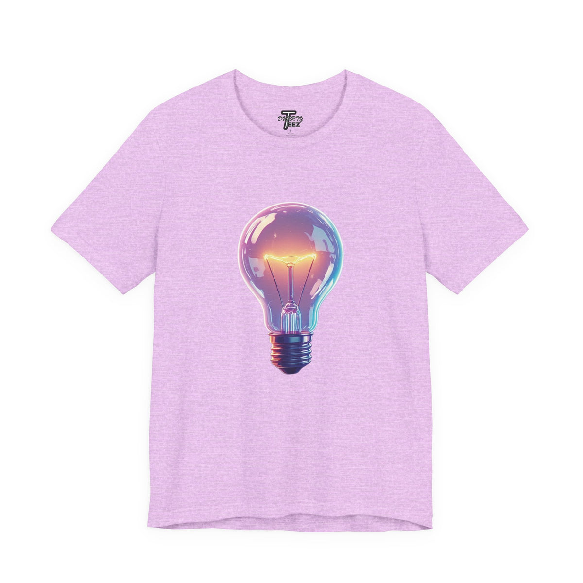 "Bright Ideas" Retro Neon Light Bulb Graphic Tee