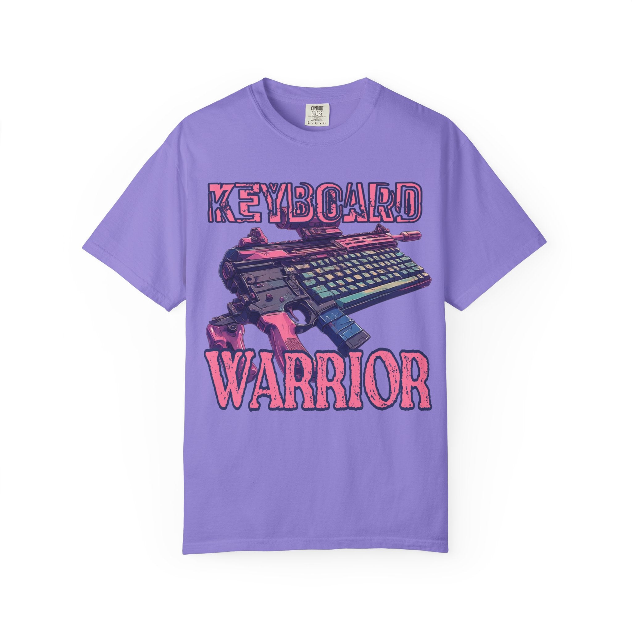 "Keyboard Warrior" Pink Graphic Tee