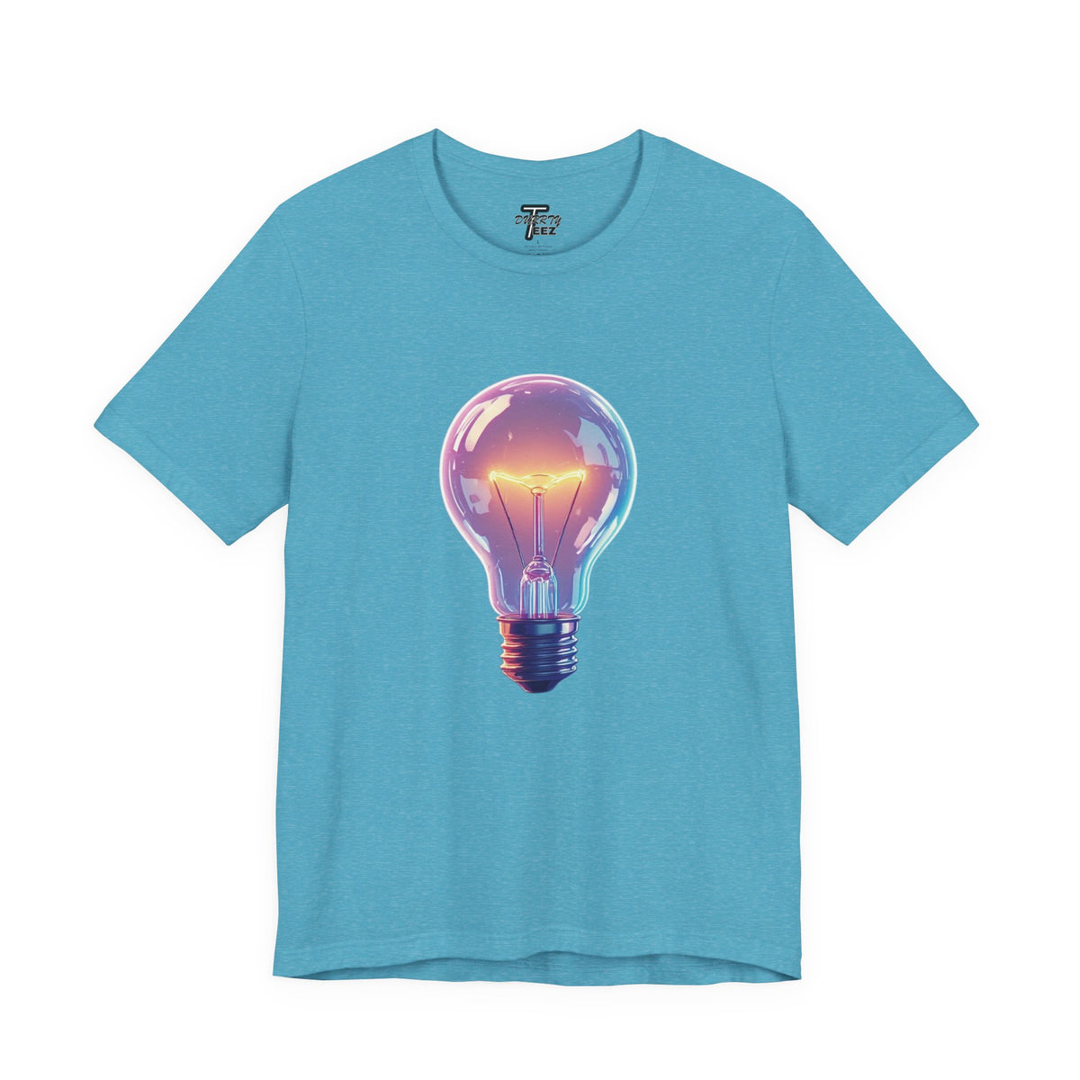 "Bright Ideas" Retro Neon Light Bulb Graphic Tee