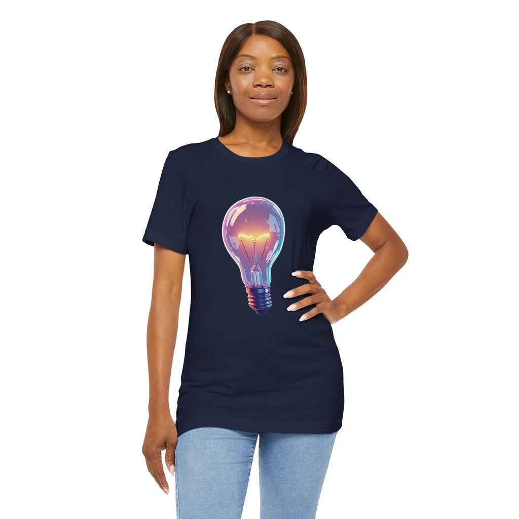 "Bright Ideas" Retro Neon Light Bulb Graphic Tee