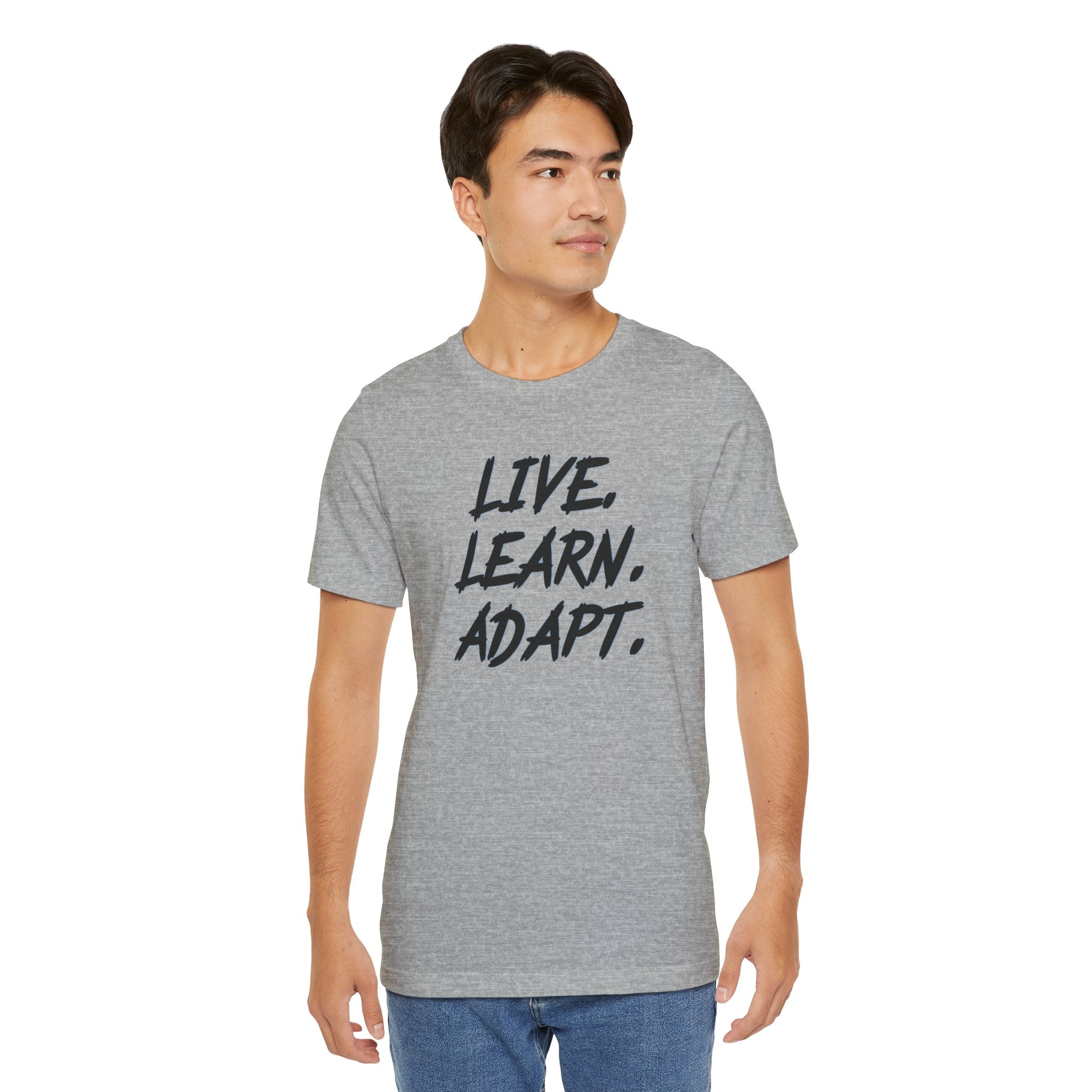 "Live. Learn. Adapt." Inspirational Motivational Graphic Tee