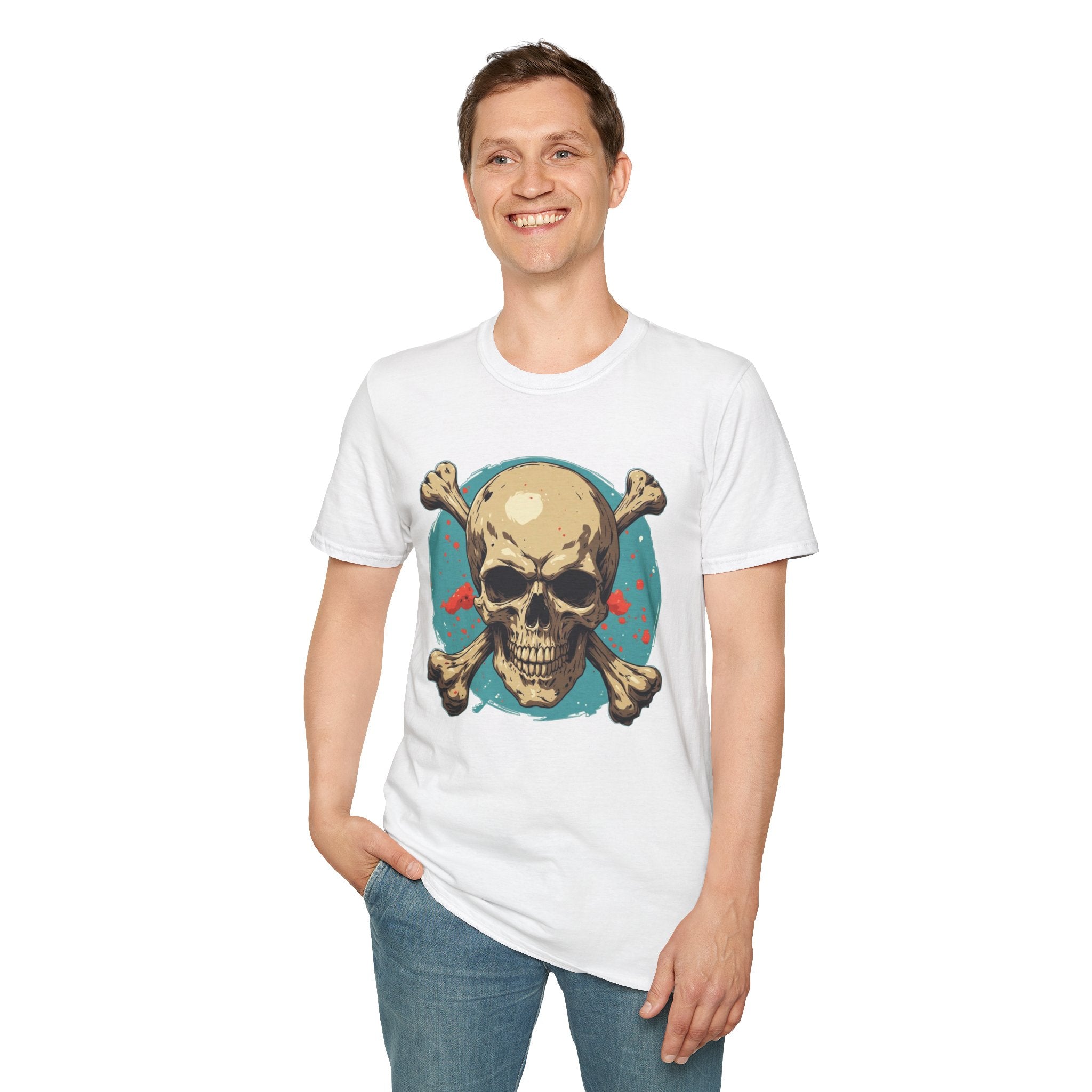 "Skull & Crossbones" Retro Pirate Skull Graphic Tee