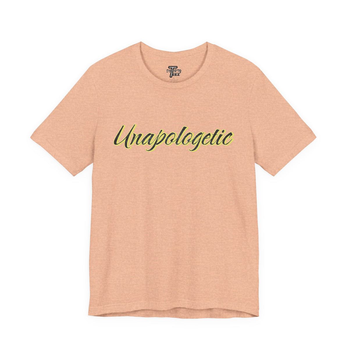 "Unapologetic" Bold Gold Lettering Graphic Tee