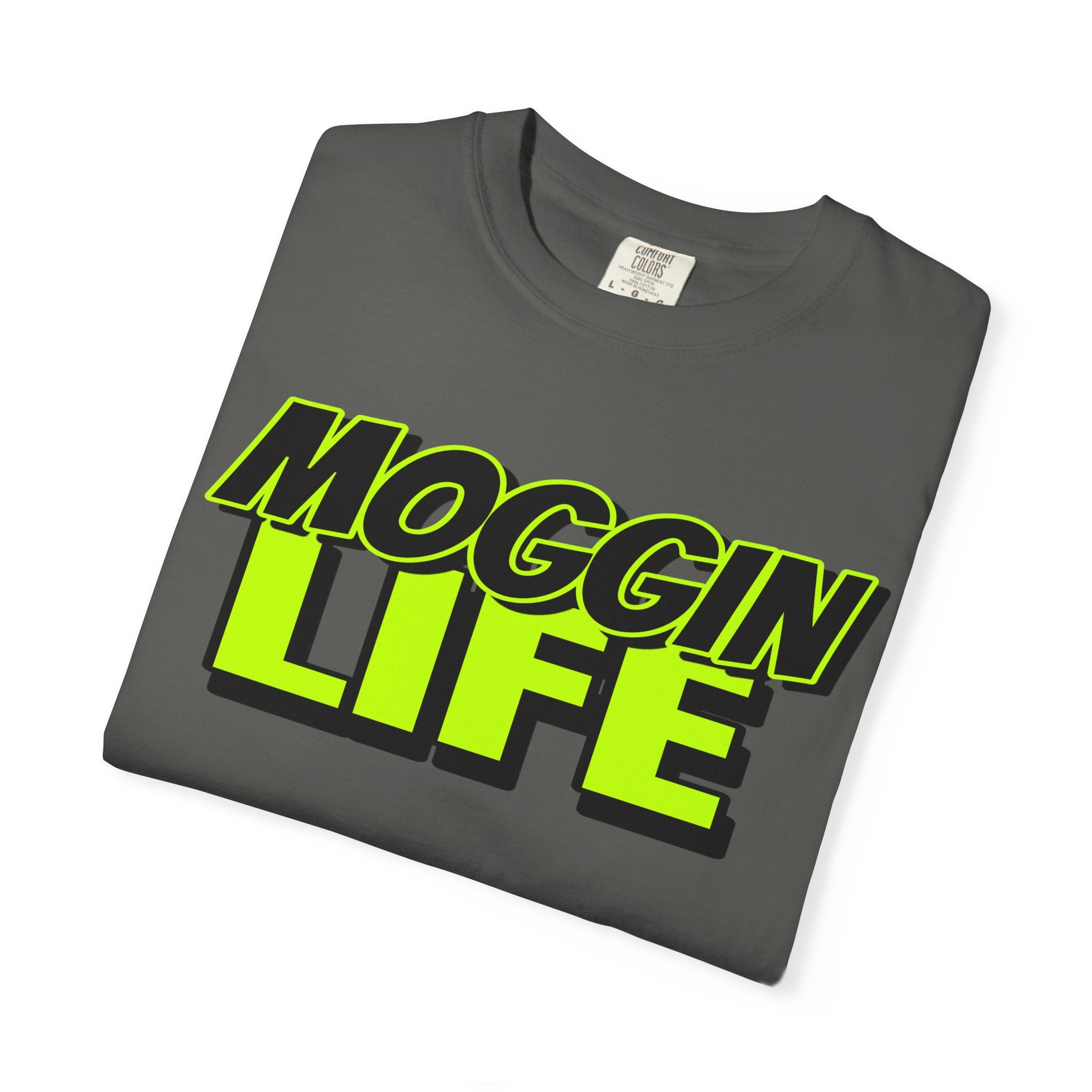 "Moggin Life" — Bold Neon Graphic Tee