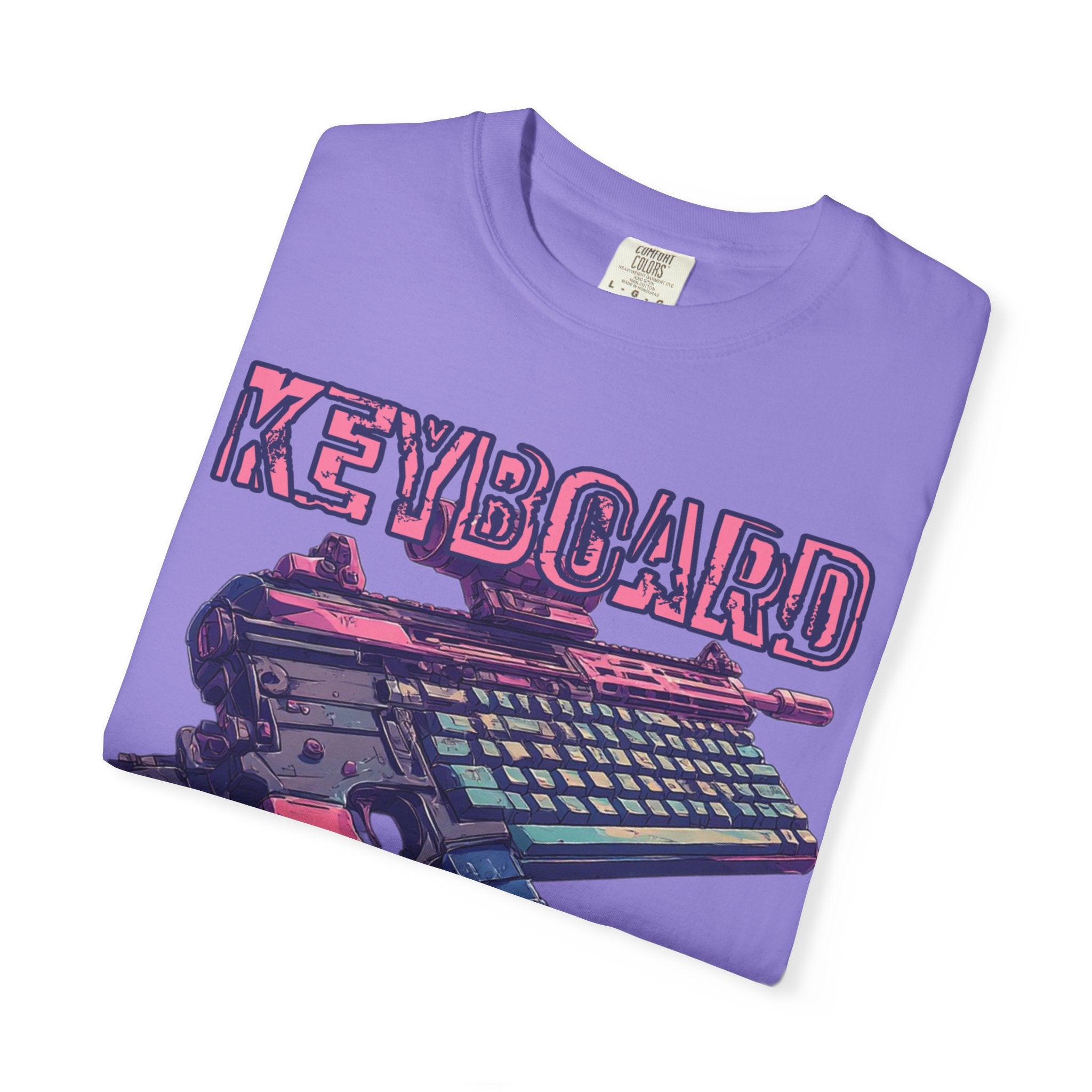"Keyboard Warrior" Pink Graphic Tee