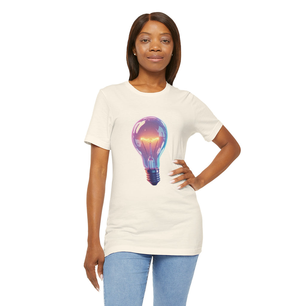 "Bright Ideas" Retro Neon Light Bulb Graphic Tee