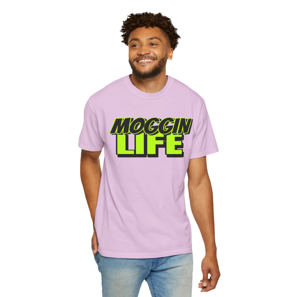 "Moggin Life" — Bold Neon Graphic Tee